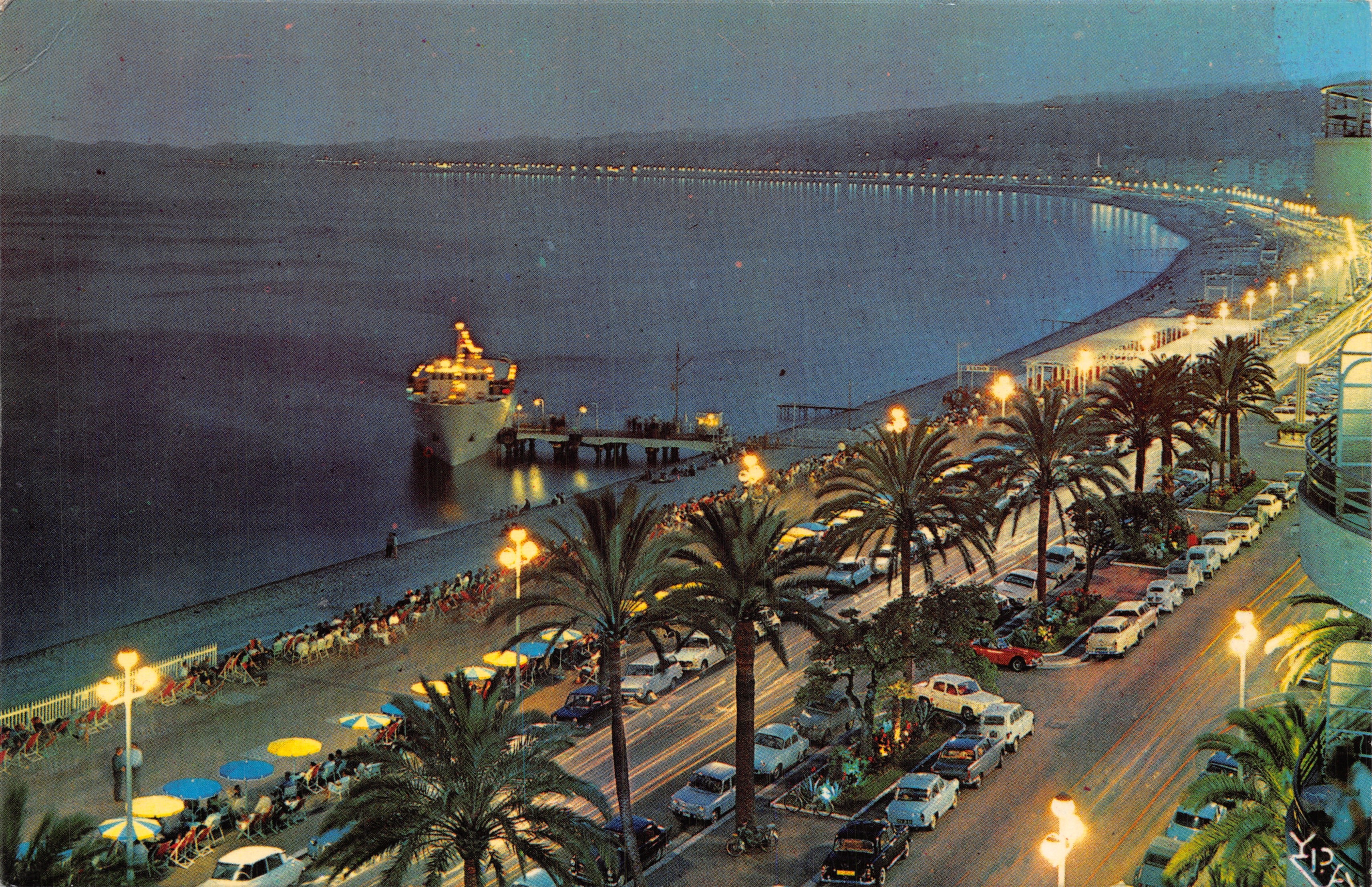 Nice — Die Promenade des Anglais bei Nacht — Édition Y.P.A. Nice