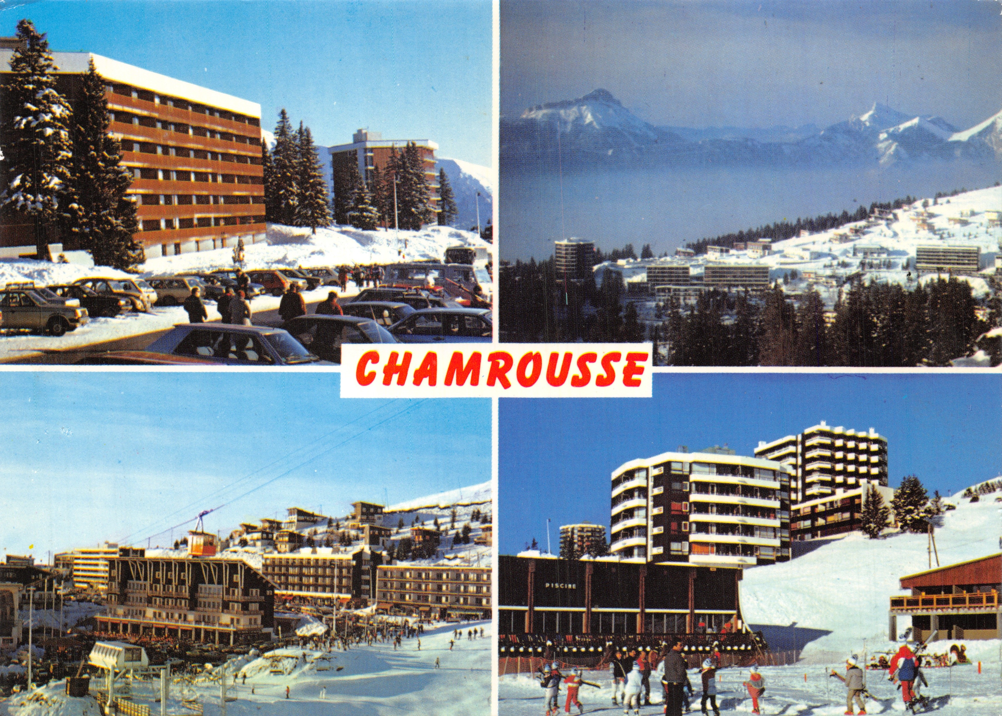 Chamrousse — vista panorámica de las estaciones y montañas — editor Ed. SMD, Z.A. Dou Camp Serrat