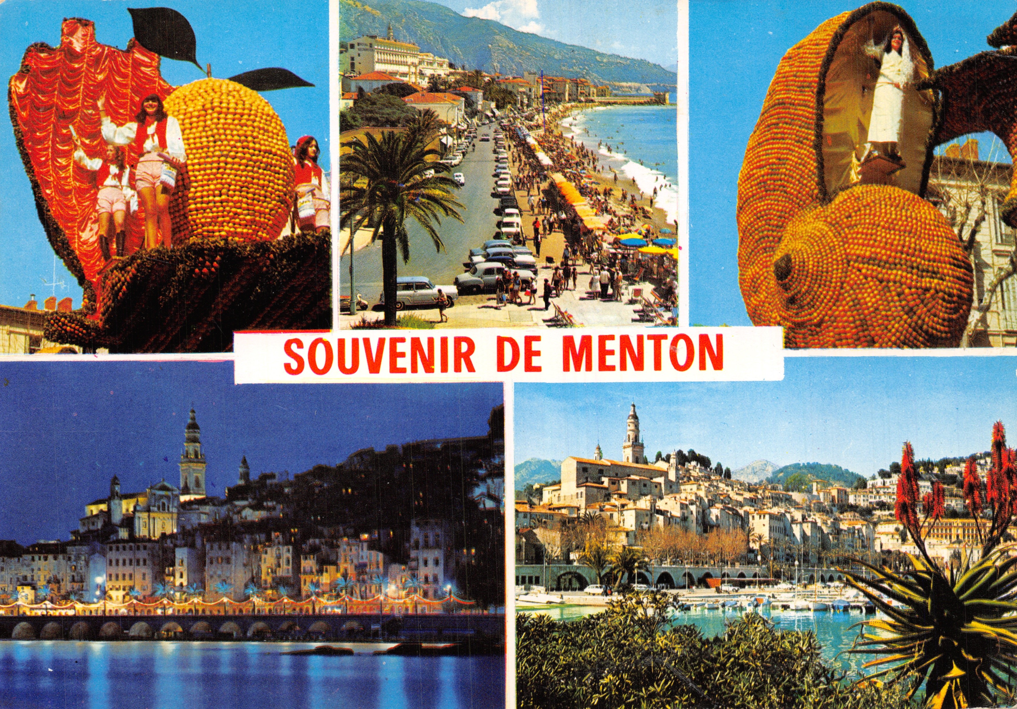 Fiesta de la Mandarina — Recuerdo de Menton — Impreso por Montagne