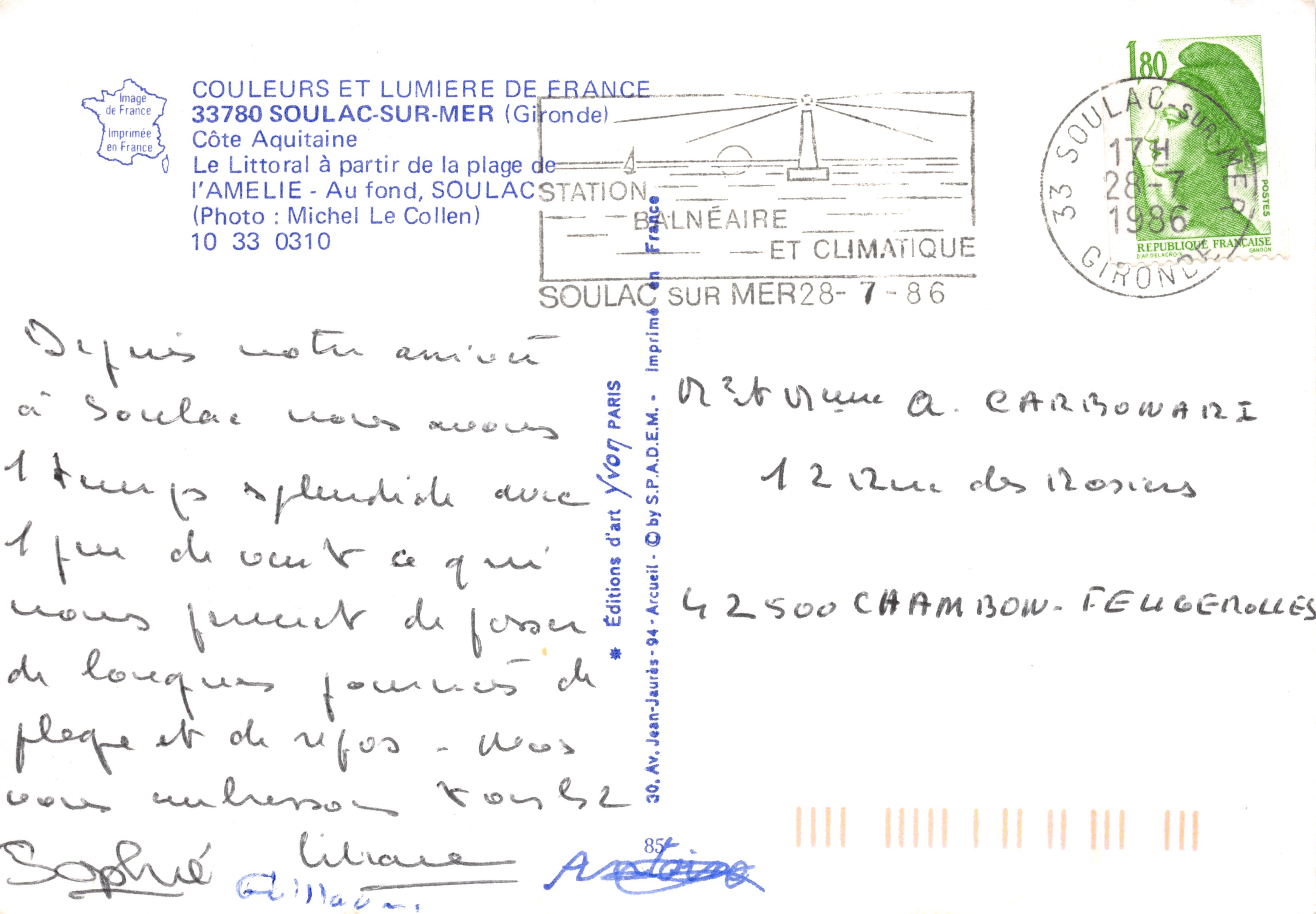Costa de Aquitania — vista aérea de la playa de Soulaç-sur-Mer — Éditions d'art d'Arcueil — Reverso