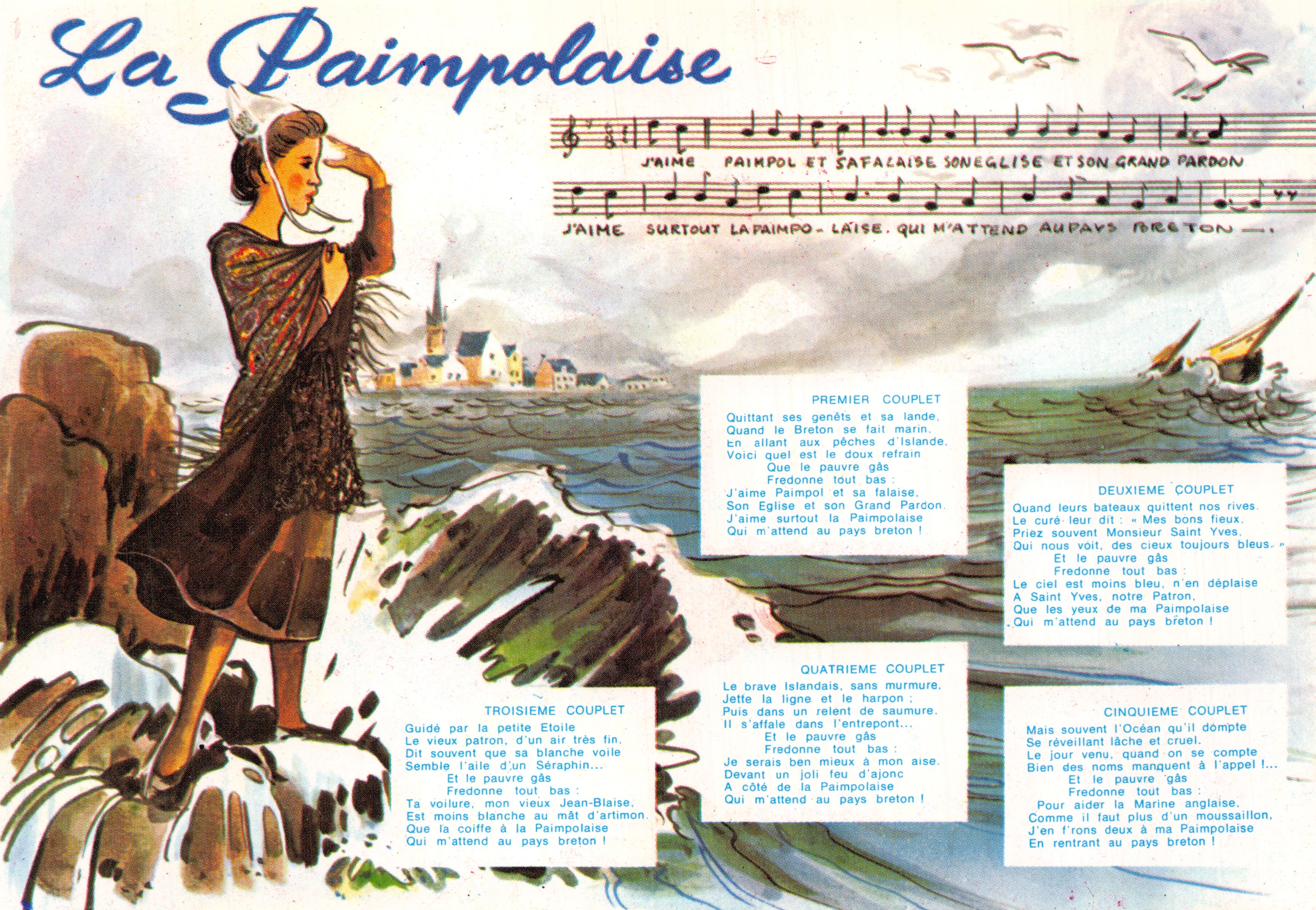 La Paimpolaise — canción bretona ilustrada — Éditions St-Herblain