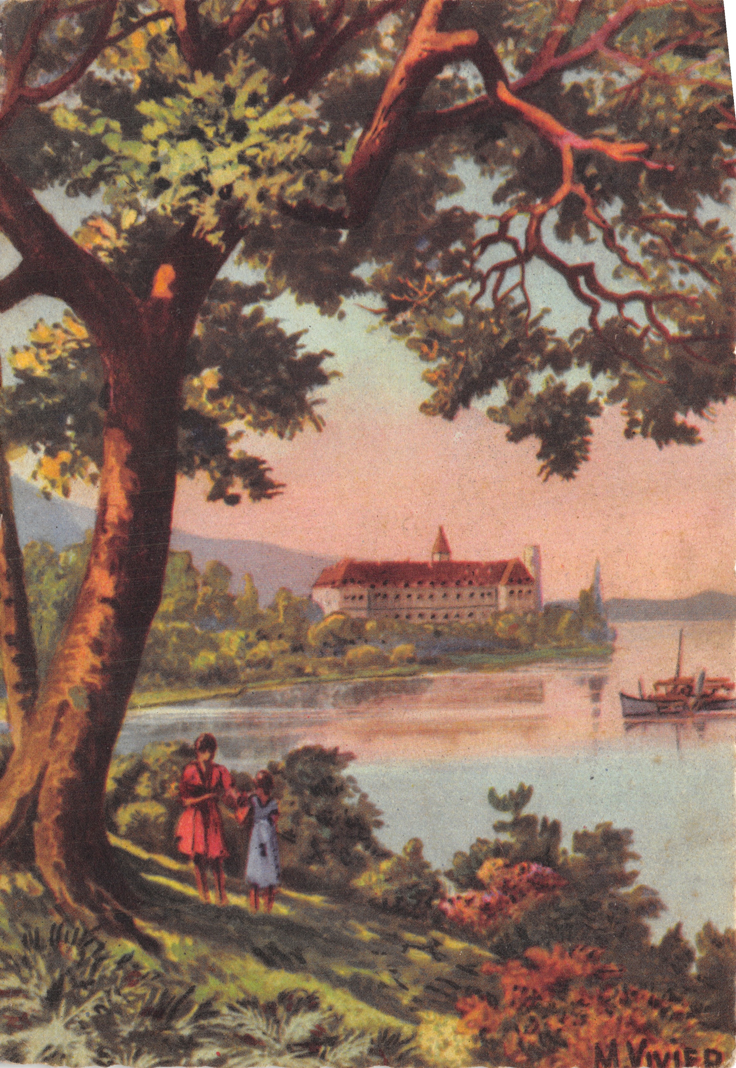 Lac du Bourget — Abijde van Hautecombe — uitgever M. Vivier