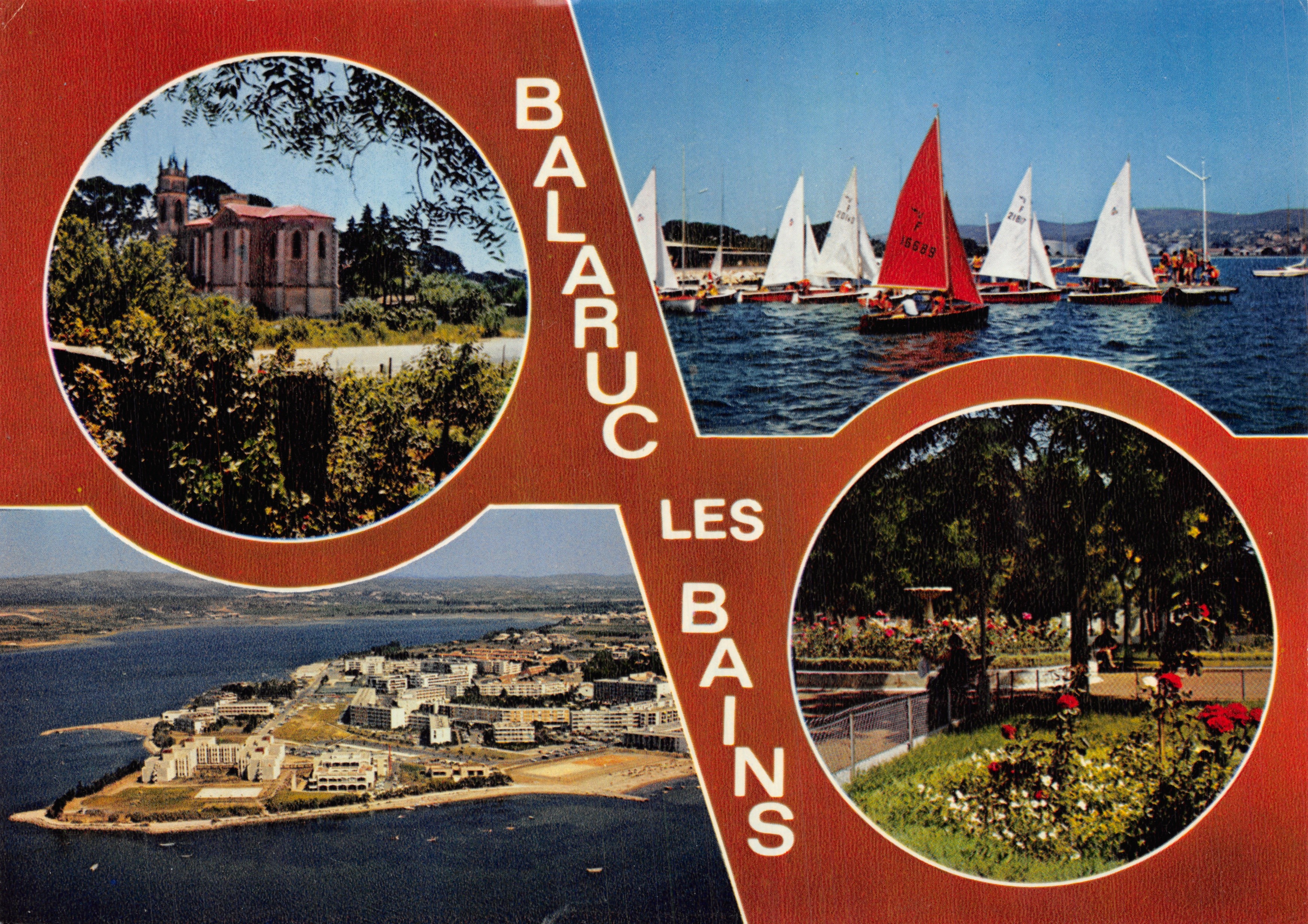 Balaruc-les-Bains — vista panorámica, iglesia y velero — Éditions de France