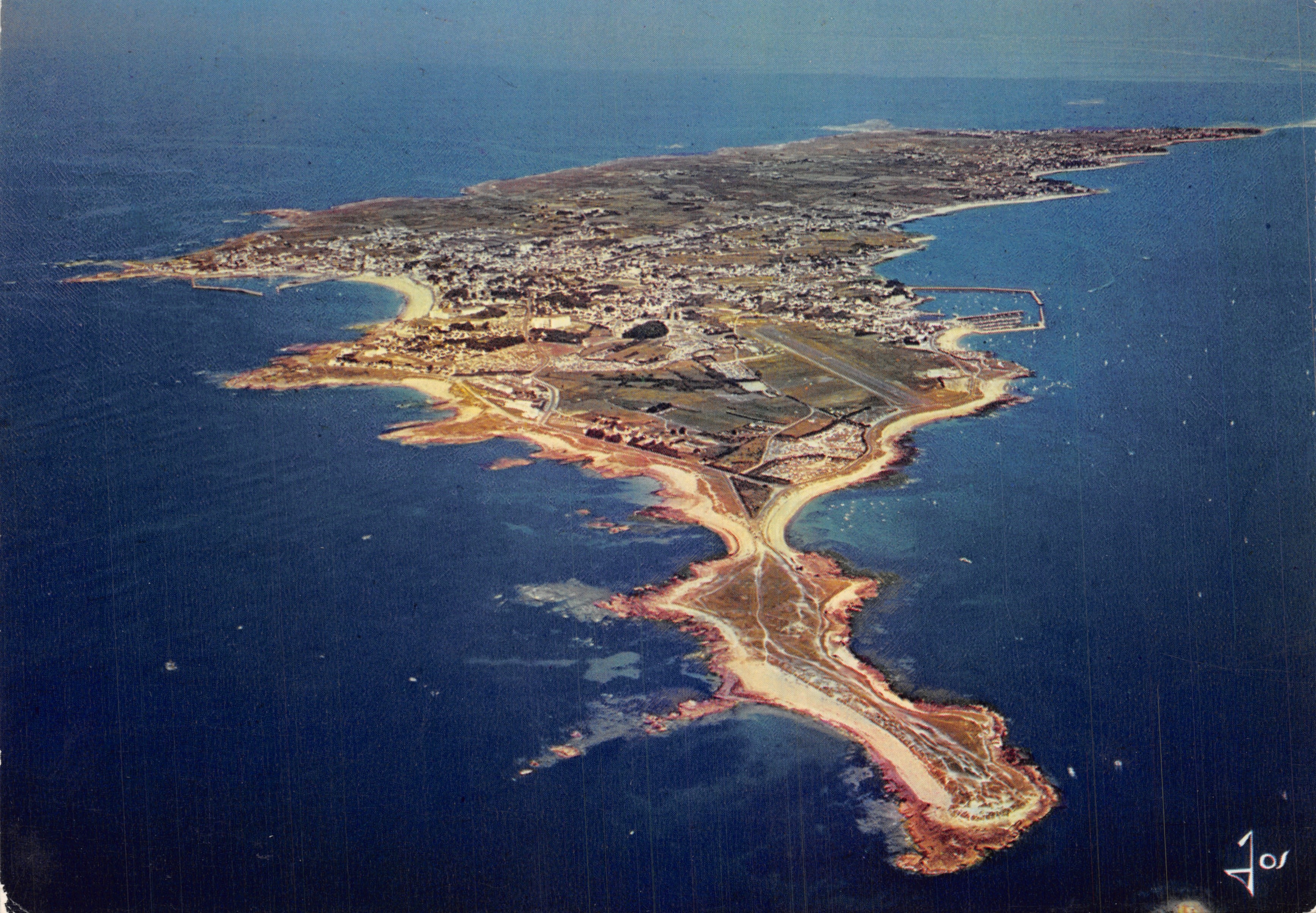 Peninsula van Quiberon — algemene luchtfoto — Éditions d'Art Jos, V. 788