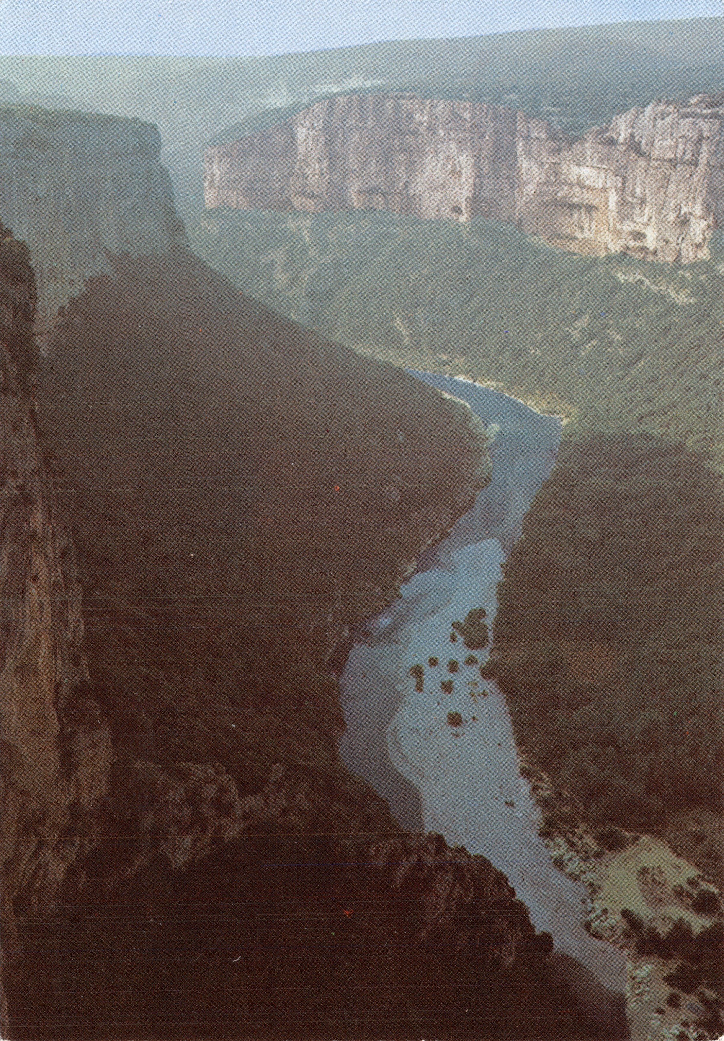 Gorges de l'Ardèche — vue panoramique — Société Éditions de France, n° 23.845