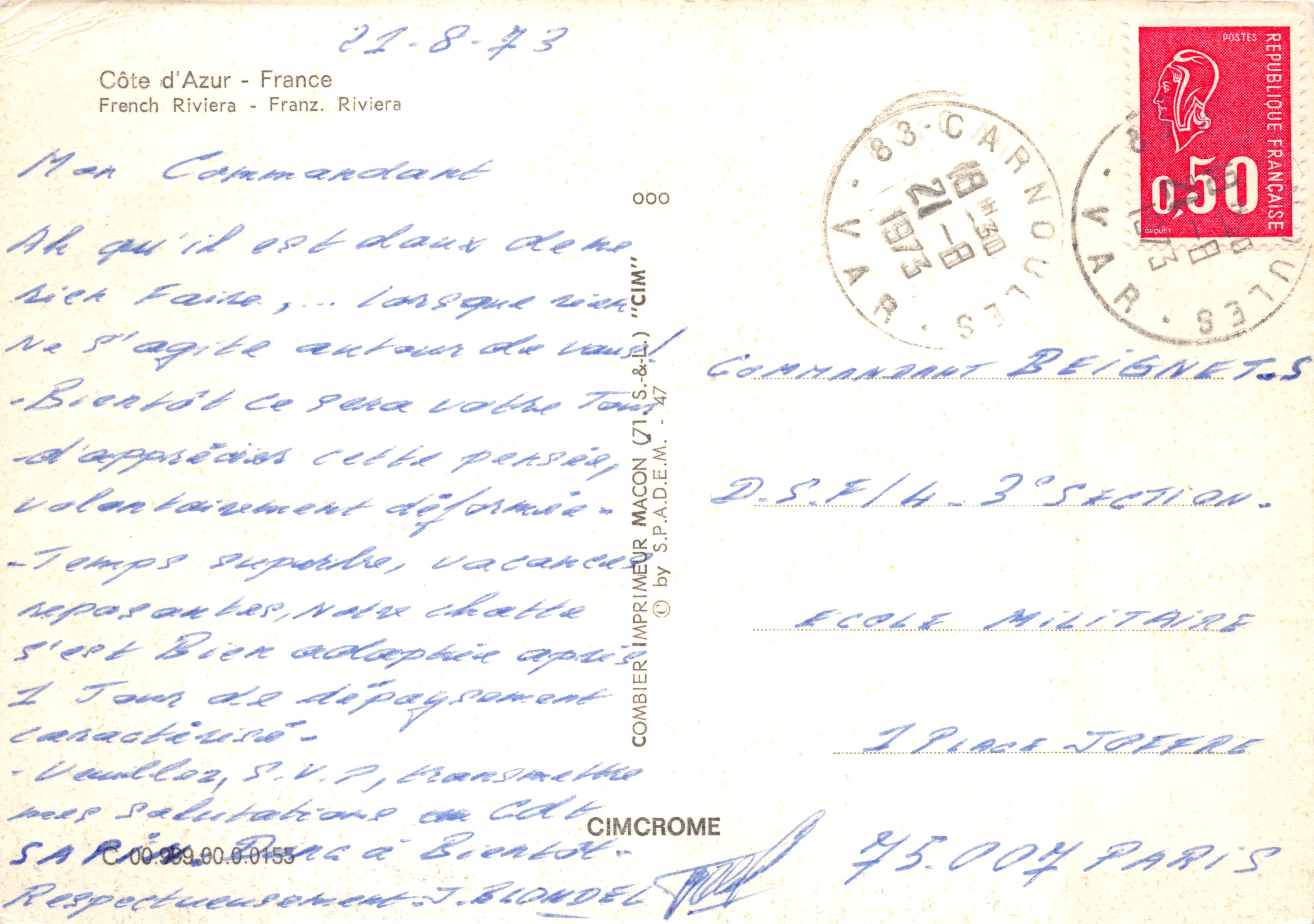 Côte d'Azur — Collage de paysages (Cavalaire-sur-Mer, Saint-Tropez, Ramatuelle, Le Rayol, Croix-Valmer) — éditeur COMBIMER — Reverso