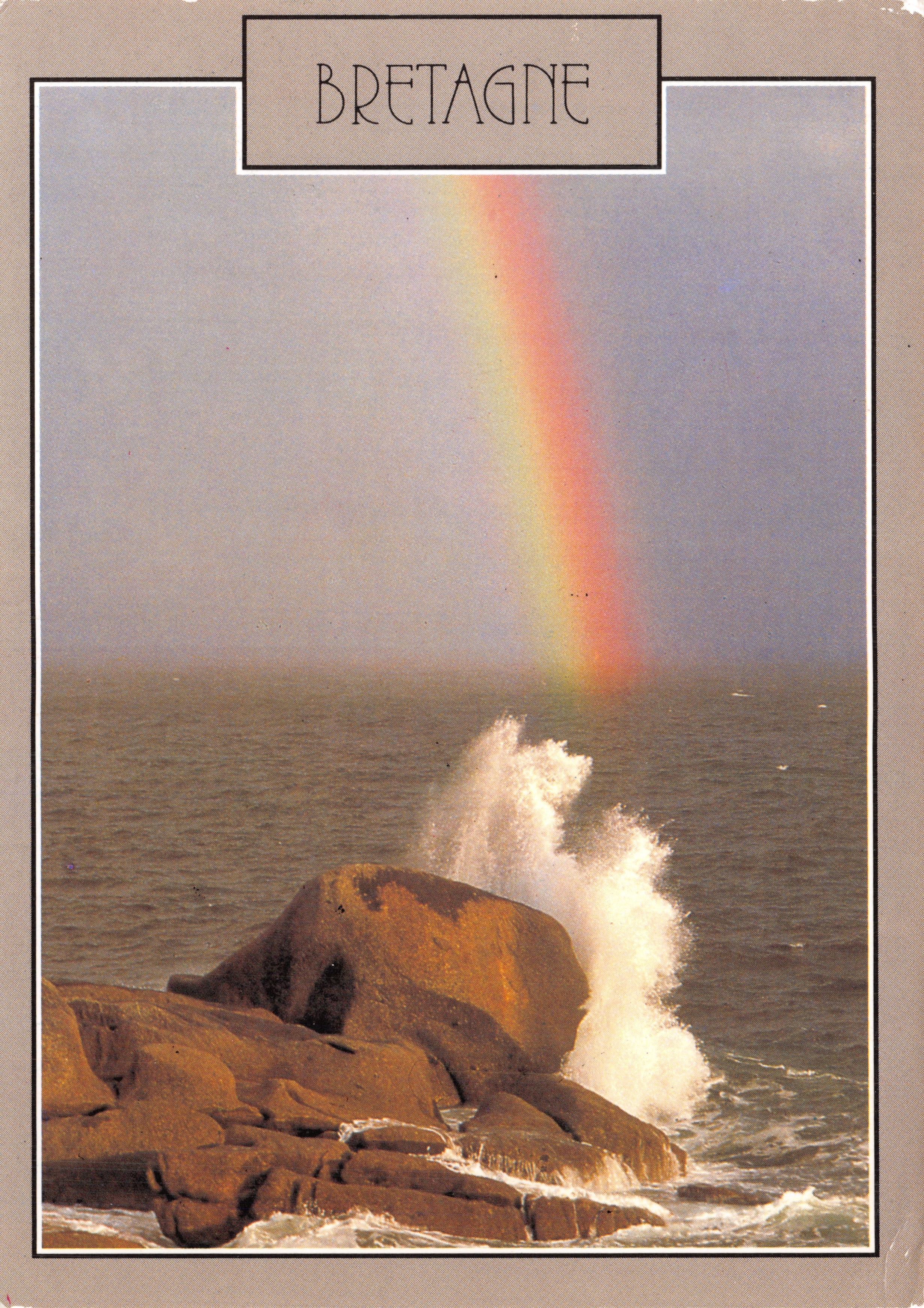 Bretagne — Küstenlandschaft mit Regenbogen — Editions d'Art JOS, le Doaré, Chateaulin