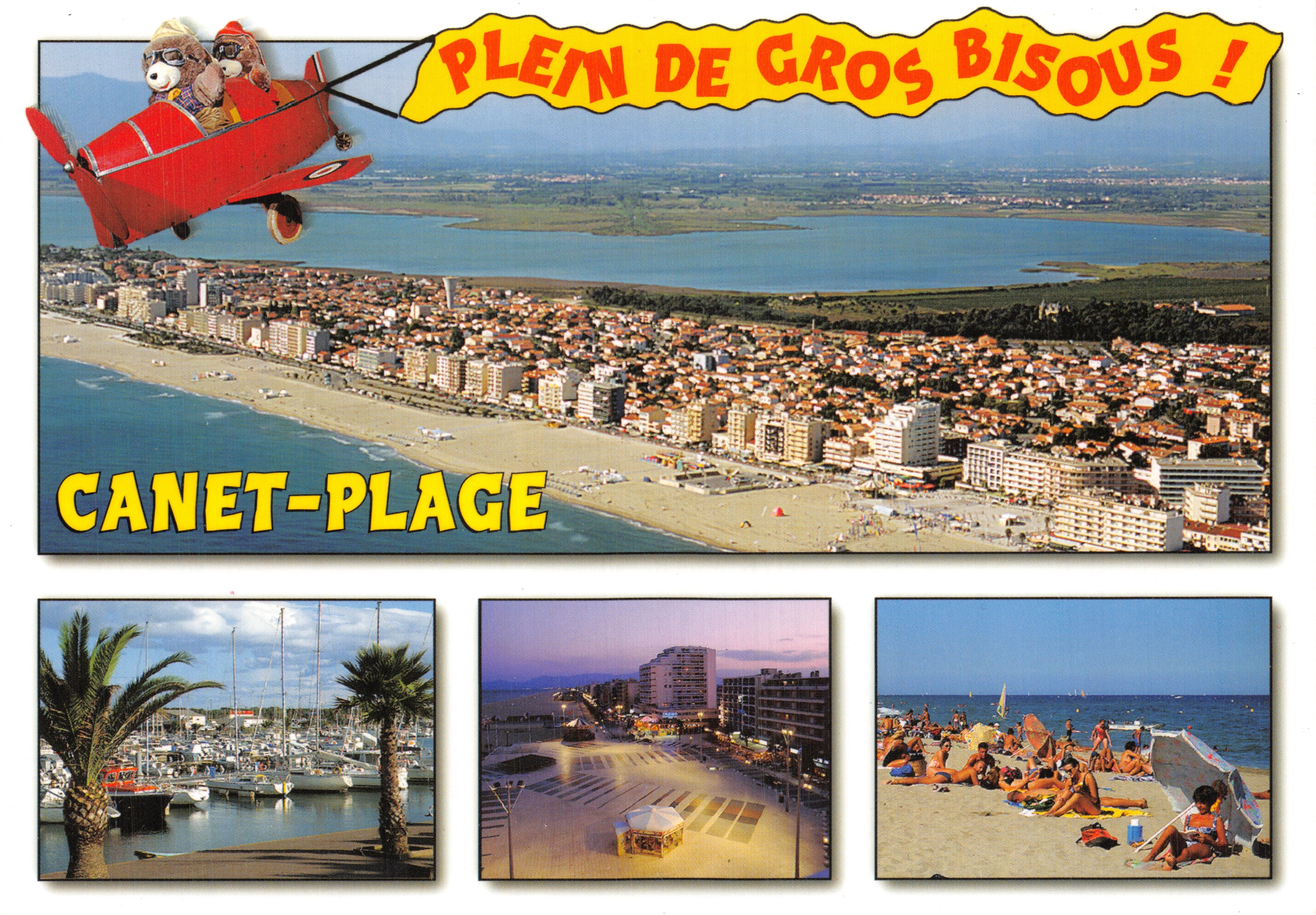 Canet-Plage — vue aérienne et scènes de plage — Éditions Estel - Victor