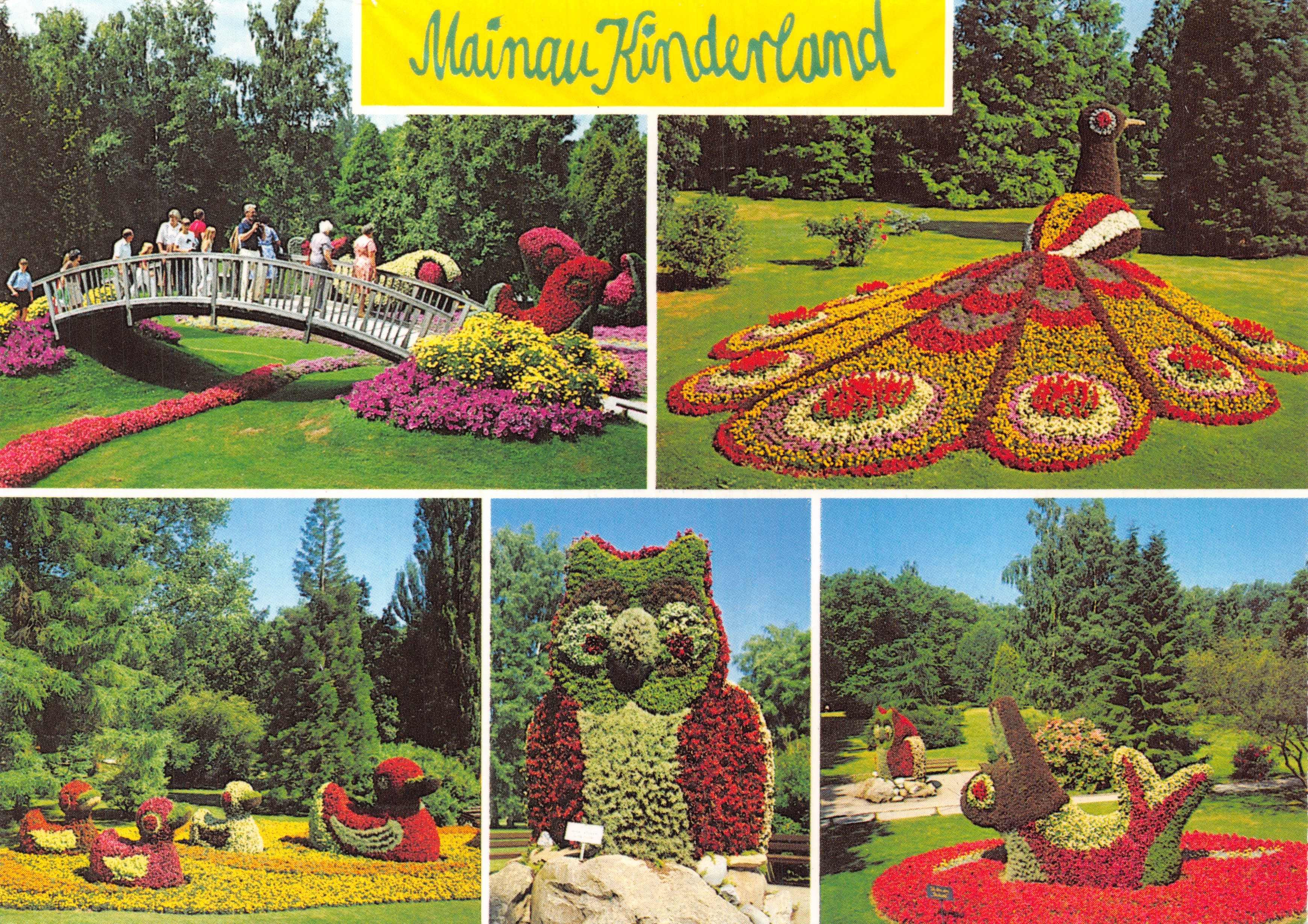 Mainau Kinderland — parc floral avec sculptures animales en fleurs — Verlag Blumeninsel
