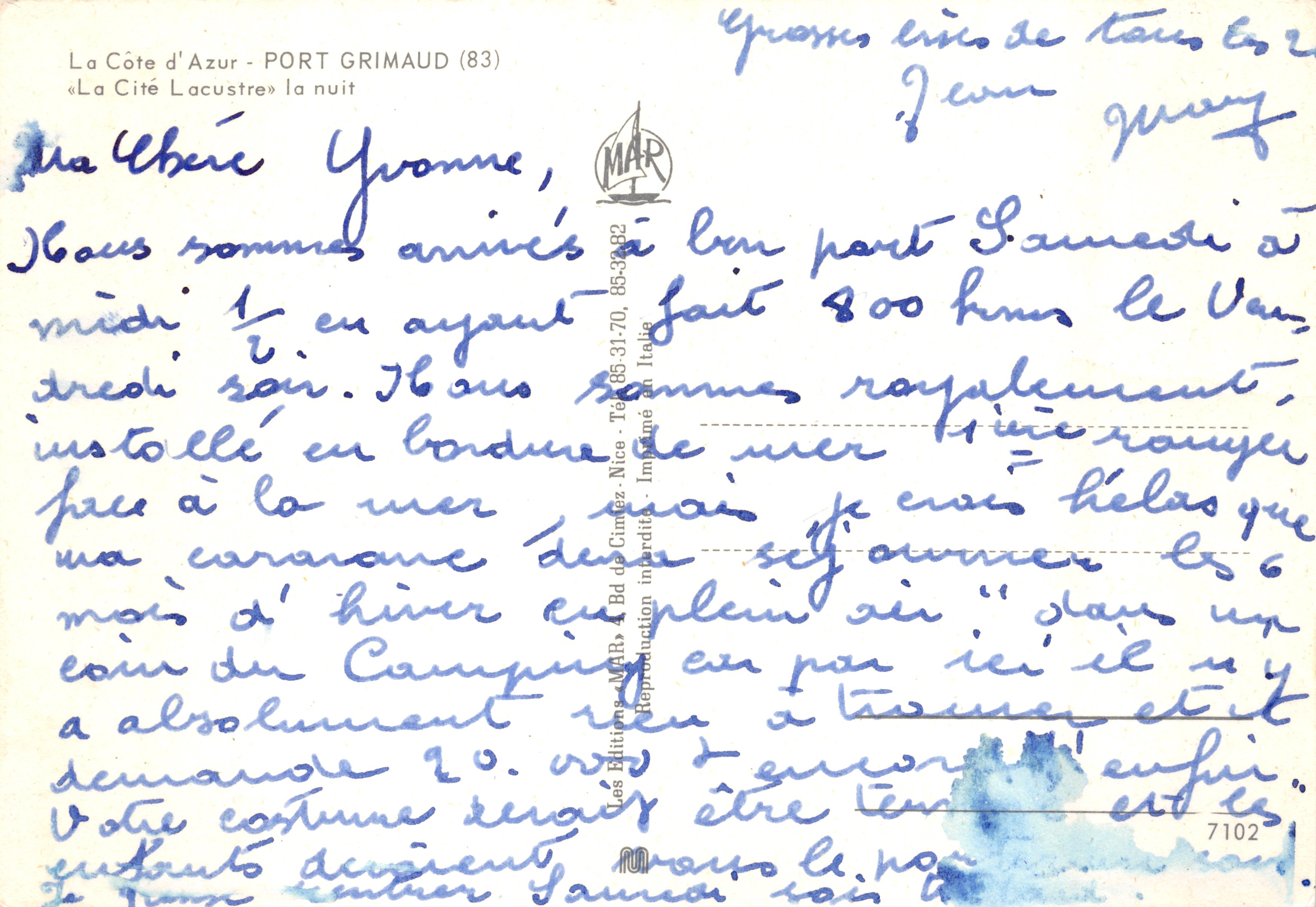 Port Grimaud (83) — Die Lacustre-Stadt zur Nacht — Éditions MAR — Rückseite