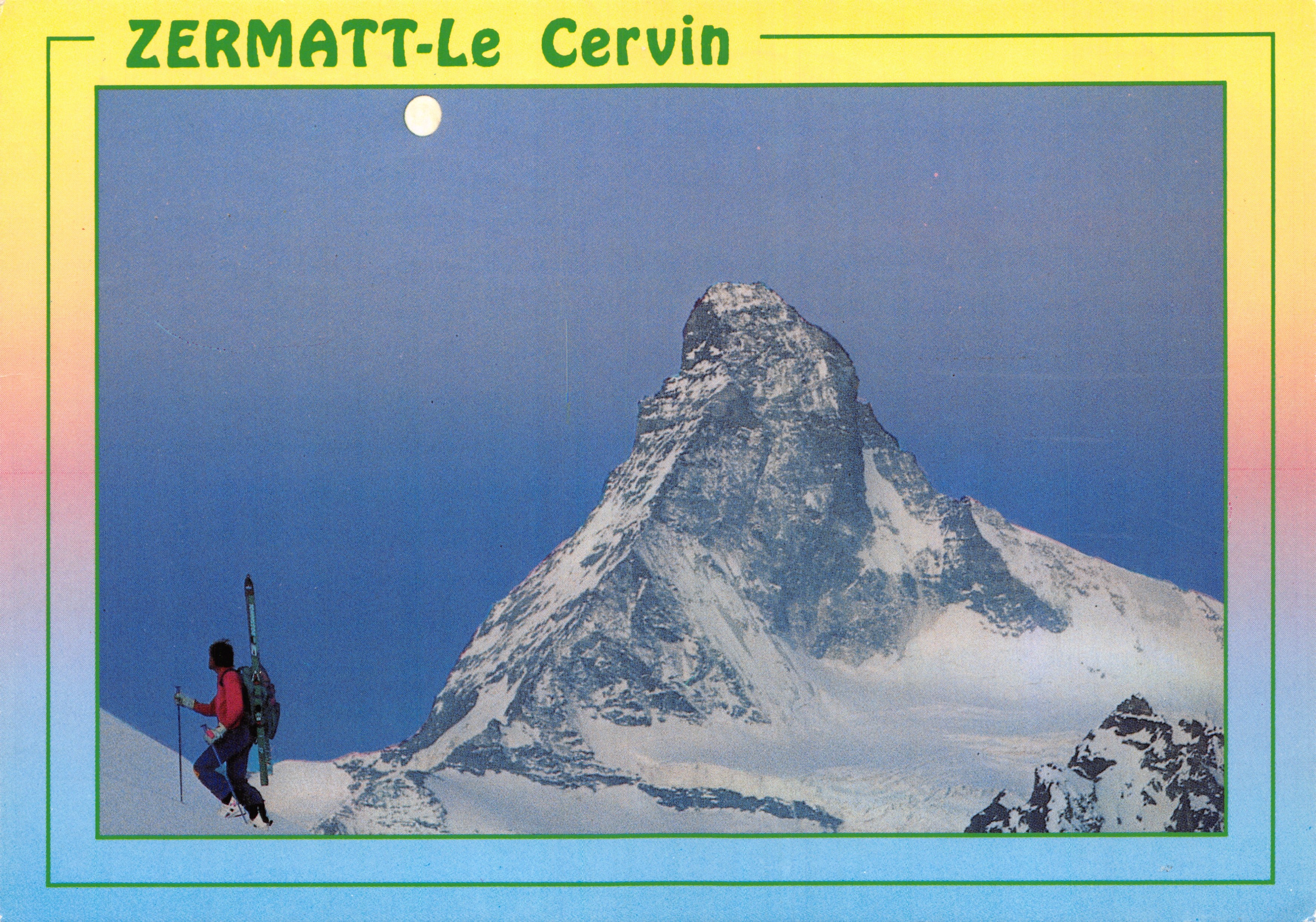 ZERMATT-El Cervino — El Matterhorn bajo la luna — edición PERROCHET S.A