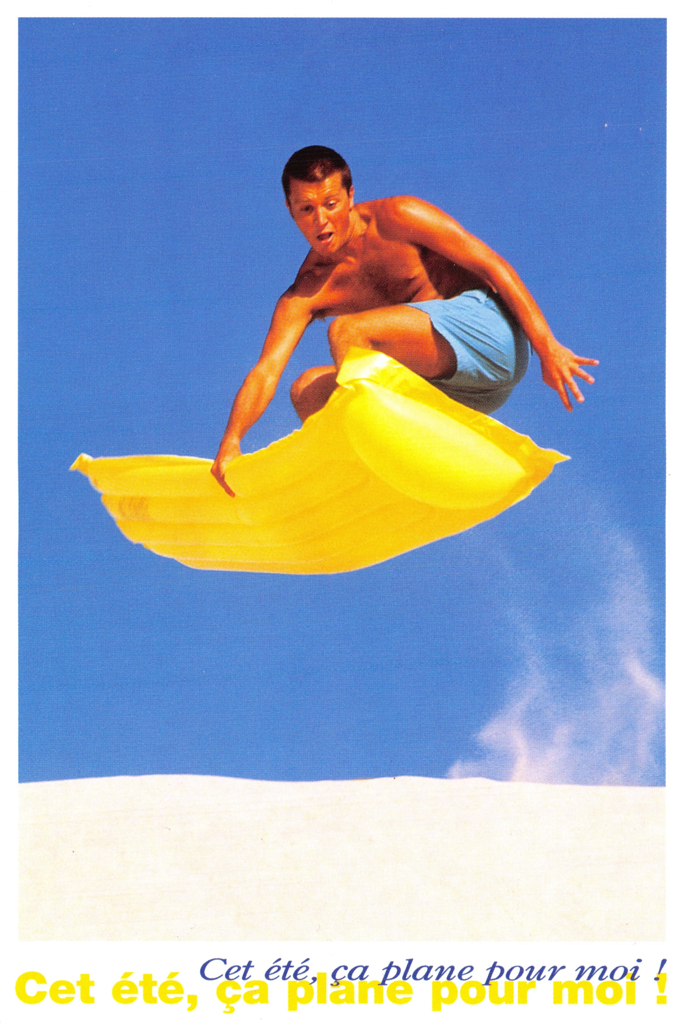 Hombre en tabla inflable — publicidad de verano — editor Ricard S.A. / Ricard S.A. / A.G.E. Fotostock