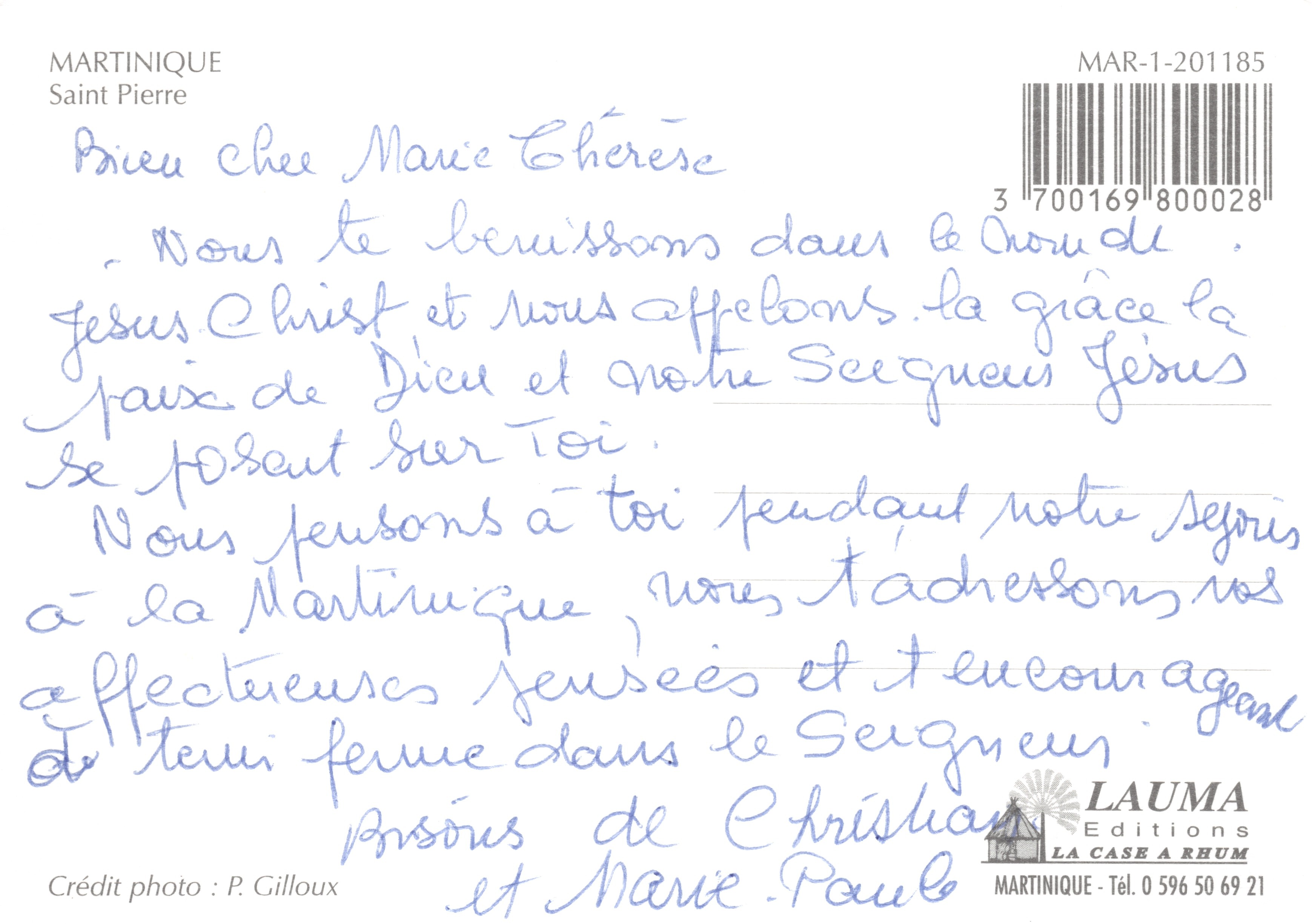 Martinique — Saint-Pierre — editore LAUMA Editions — Verso