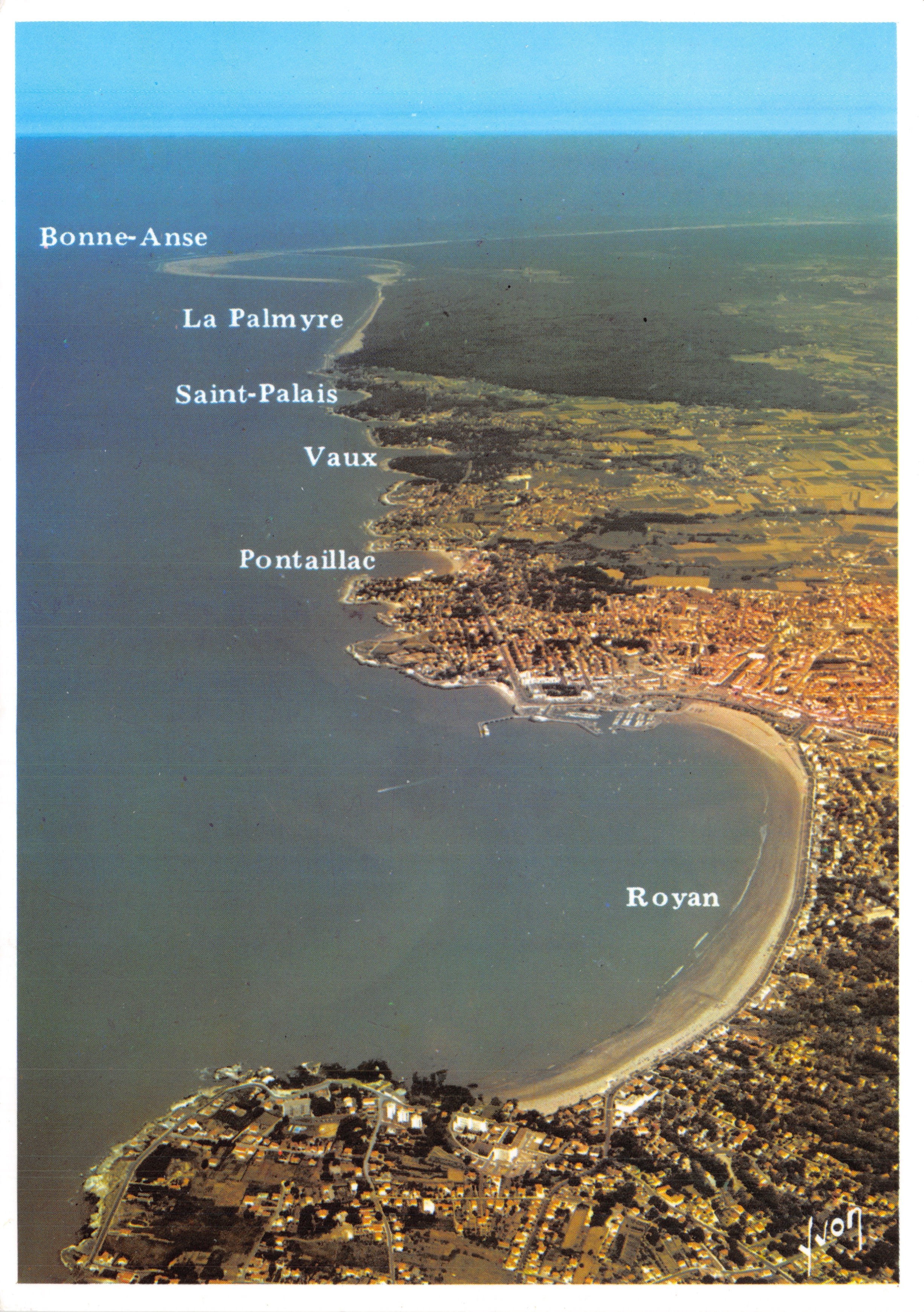 Vista aérea de la costa — Royan, Pontaillac, Saint-Palais — Éditions d'Art Yvon