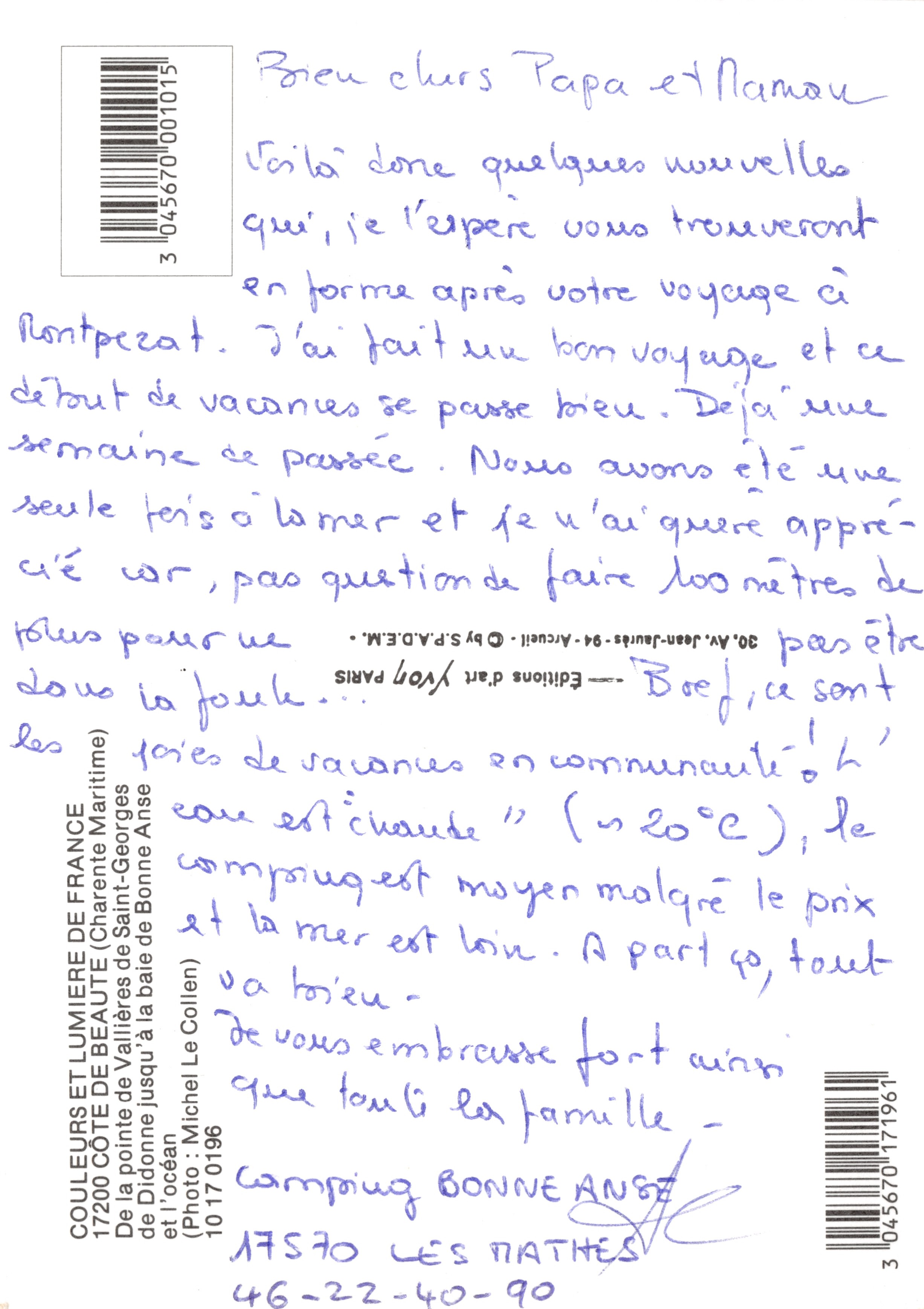 Vista aérea de la costa — Royan, Pontaillac, Saint-Palais — Éditions d'Art Yvon — Reverso