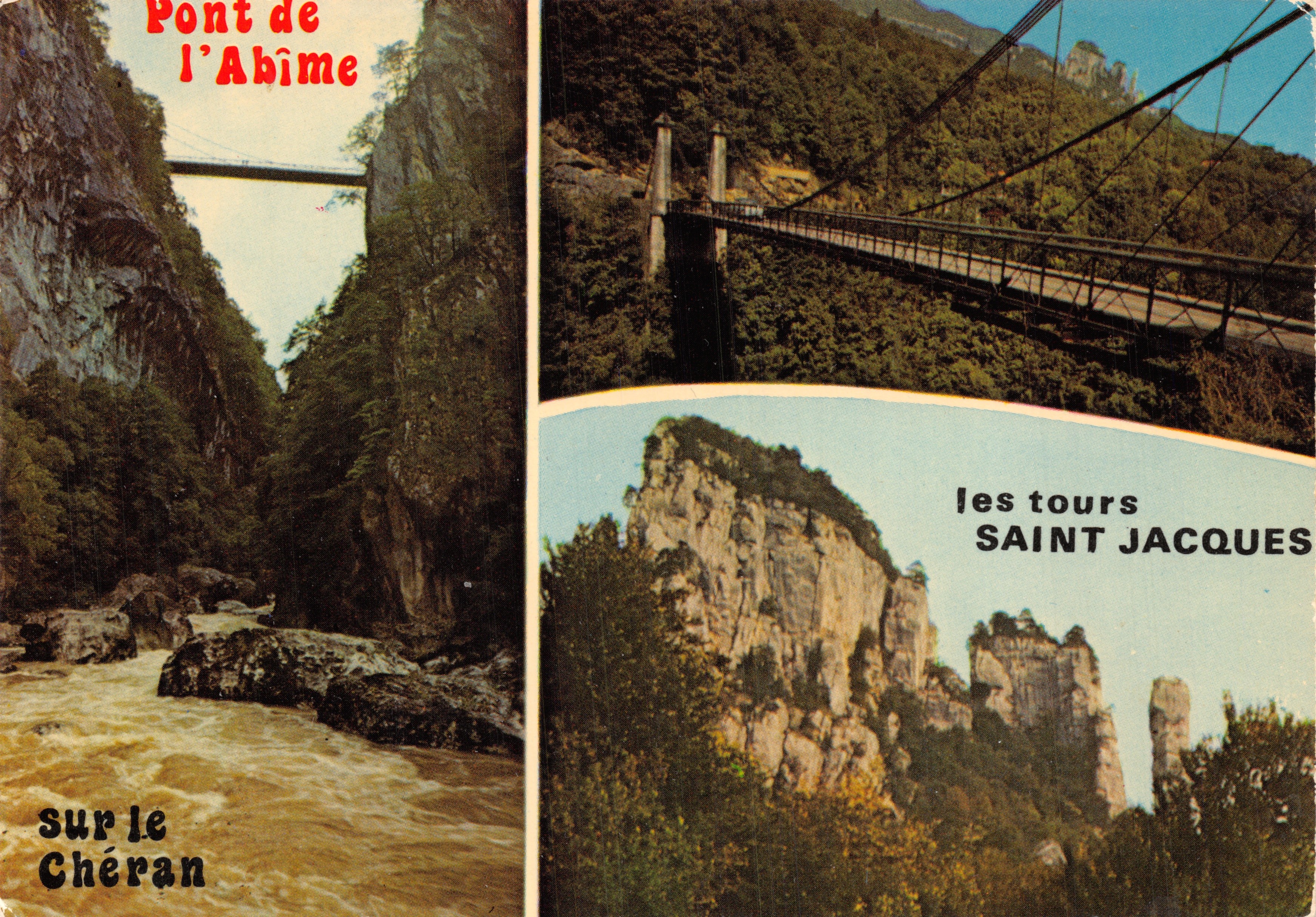 Puente del Abismo — puente colgante sobre el Chéran — Éditions J. Cellard