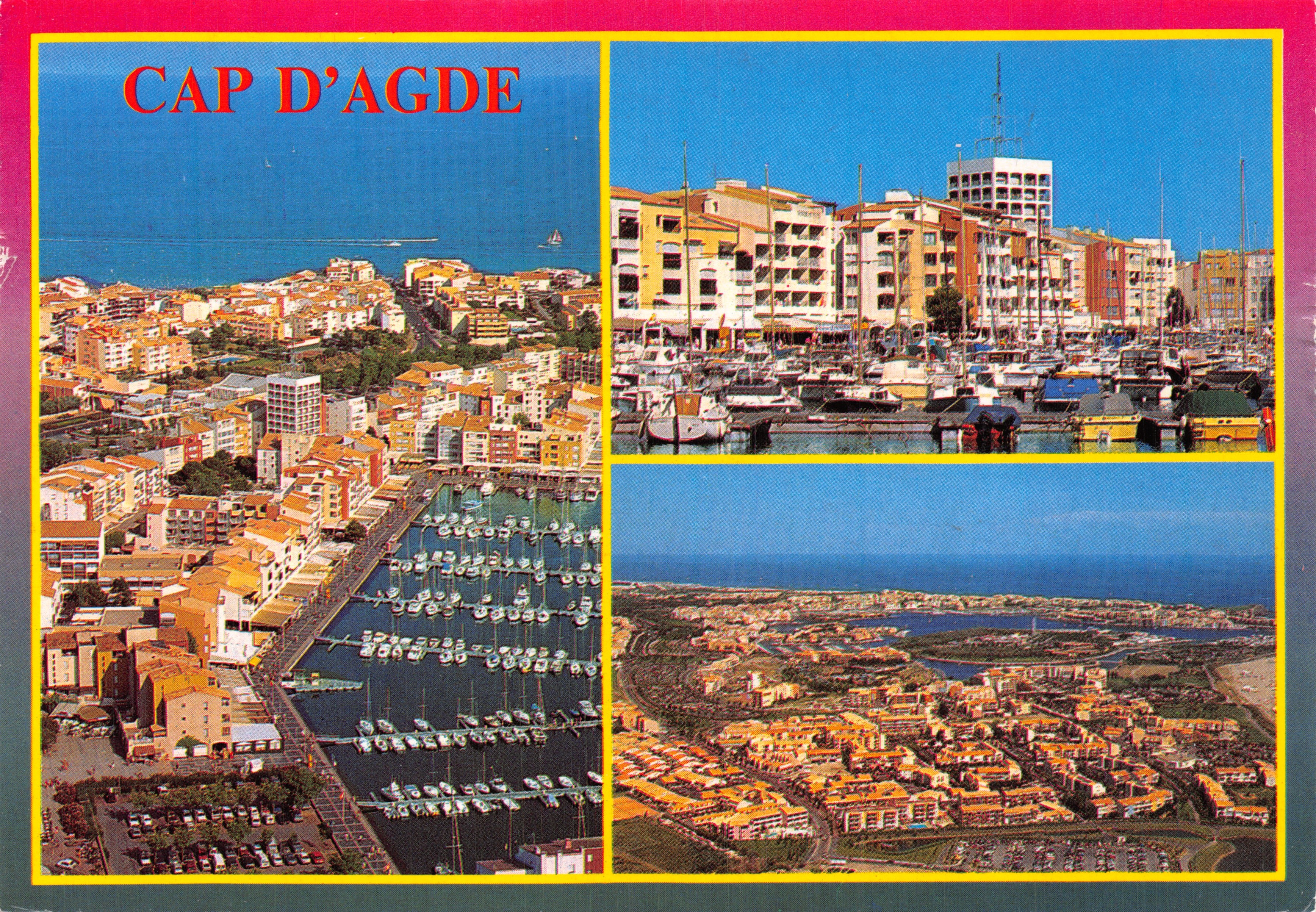Cap d'Agde — vista aérea del puerto y edificios — editor S.A. APA-POUX - ALBI