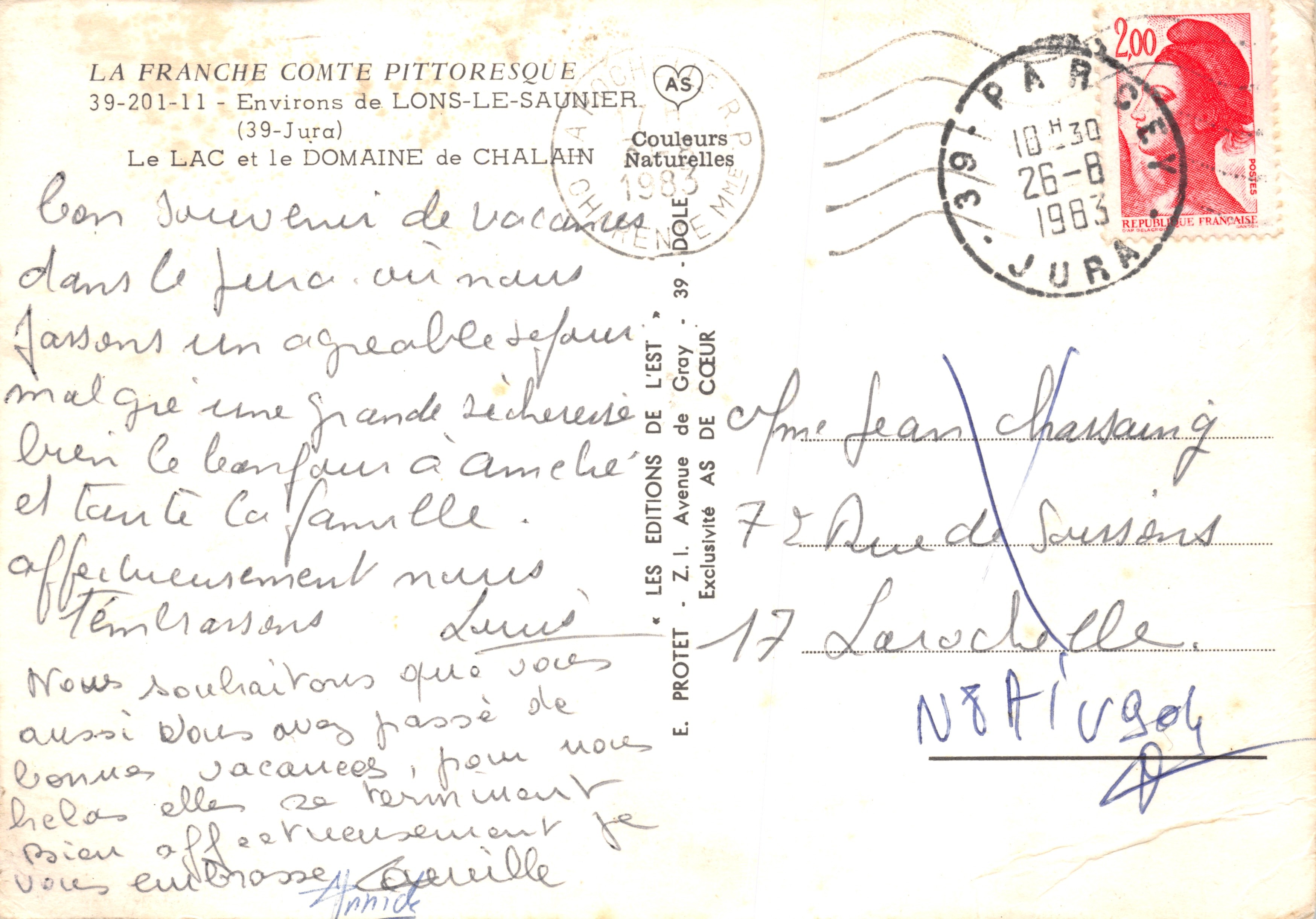 See Chalain — Ferienbereich — Editions AS — Rückseite
