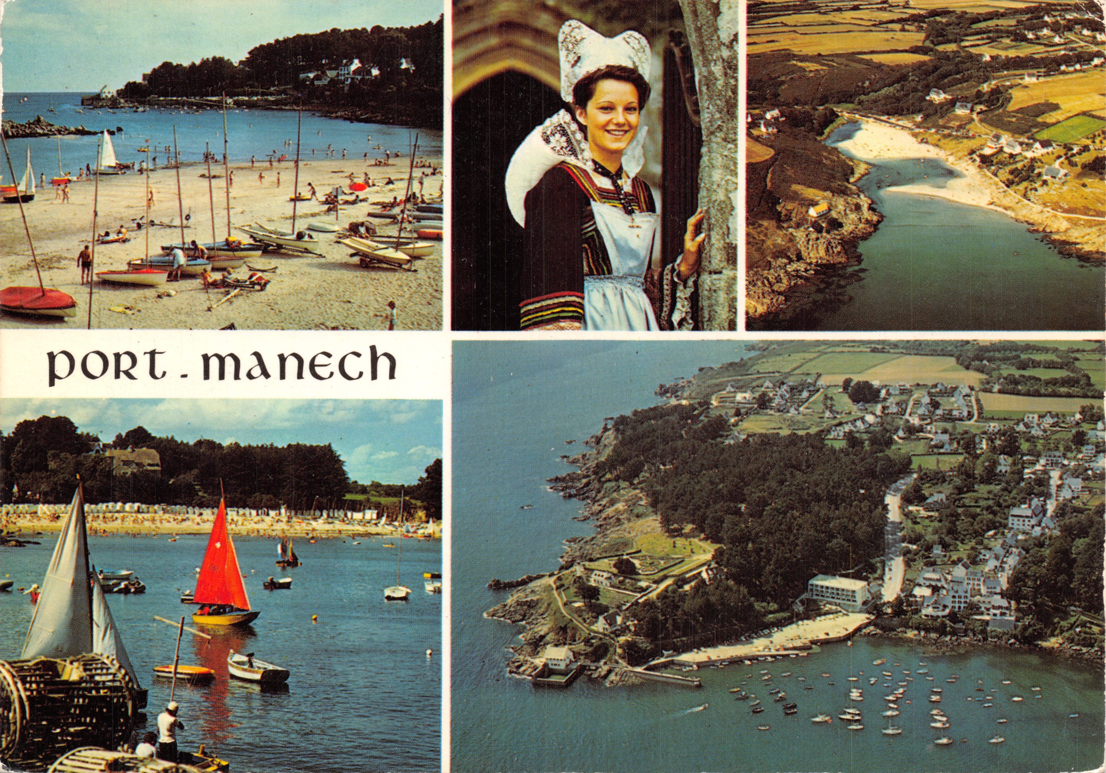 Port-Manech — vista della spiaggia, un abito bretonico e paesaggi costieri — Éditions Y.R. Caoudal