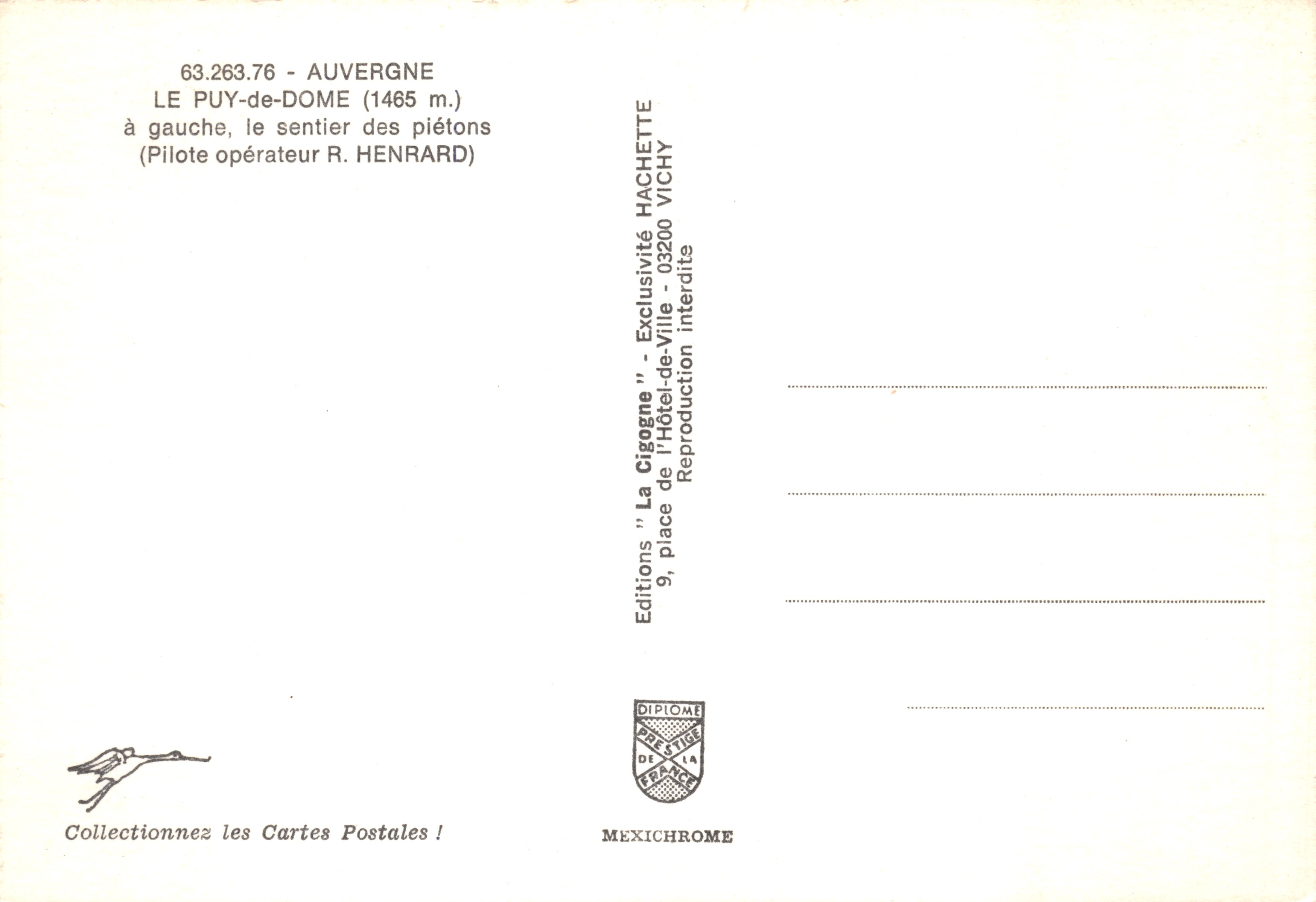 Le Puy-de-Dôme — cima con antenna e edifici — editore IRIS — Verso