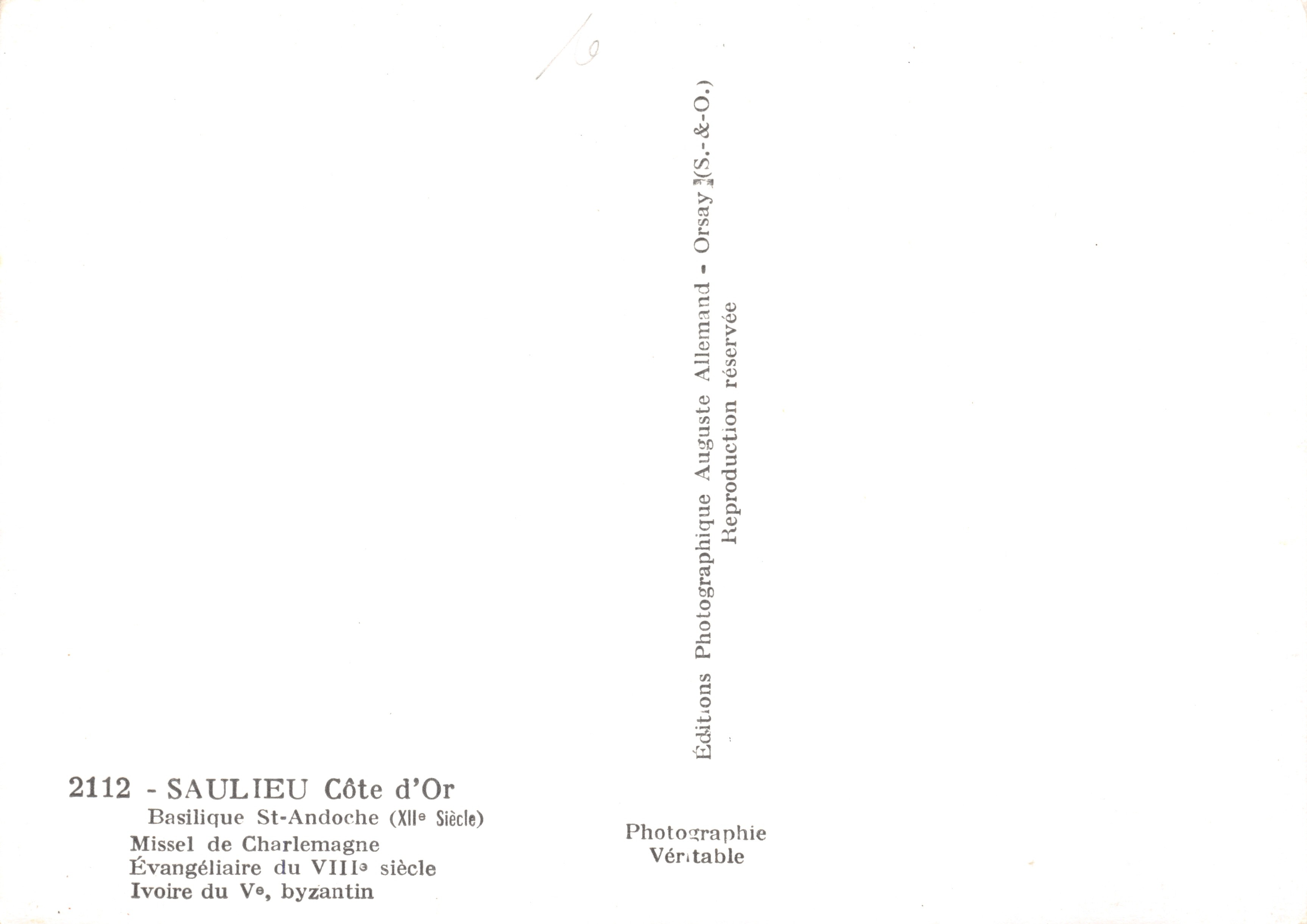 Saulieu — Basilica di San Andoche — Missale bizantino del VIII secolo — Verso