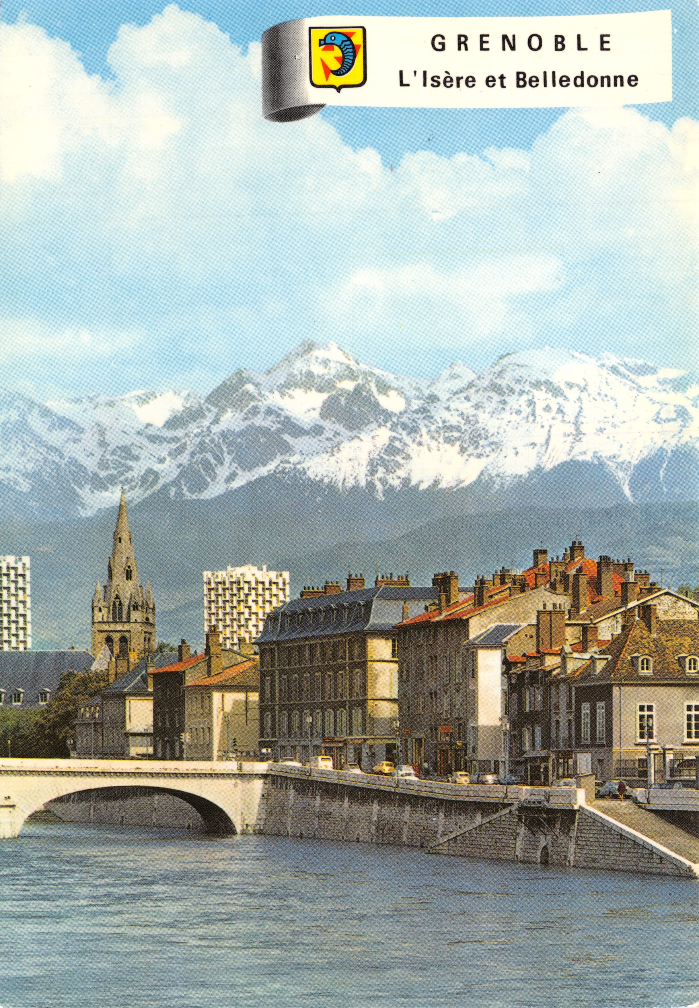 Grenoble — vista de la Isère y la cadena de Belledonne — editor GRENABLE SPADEM