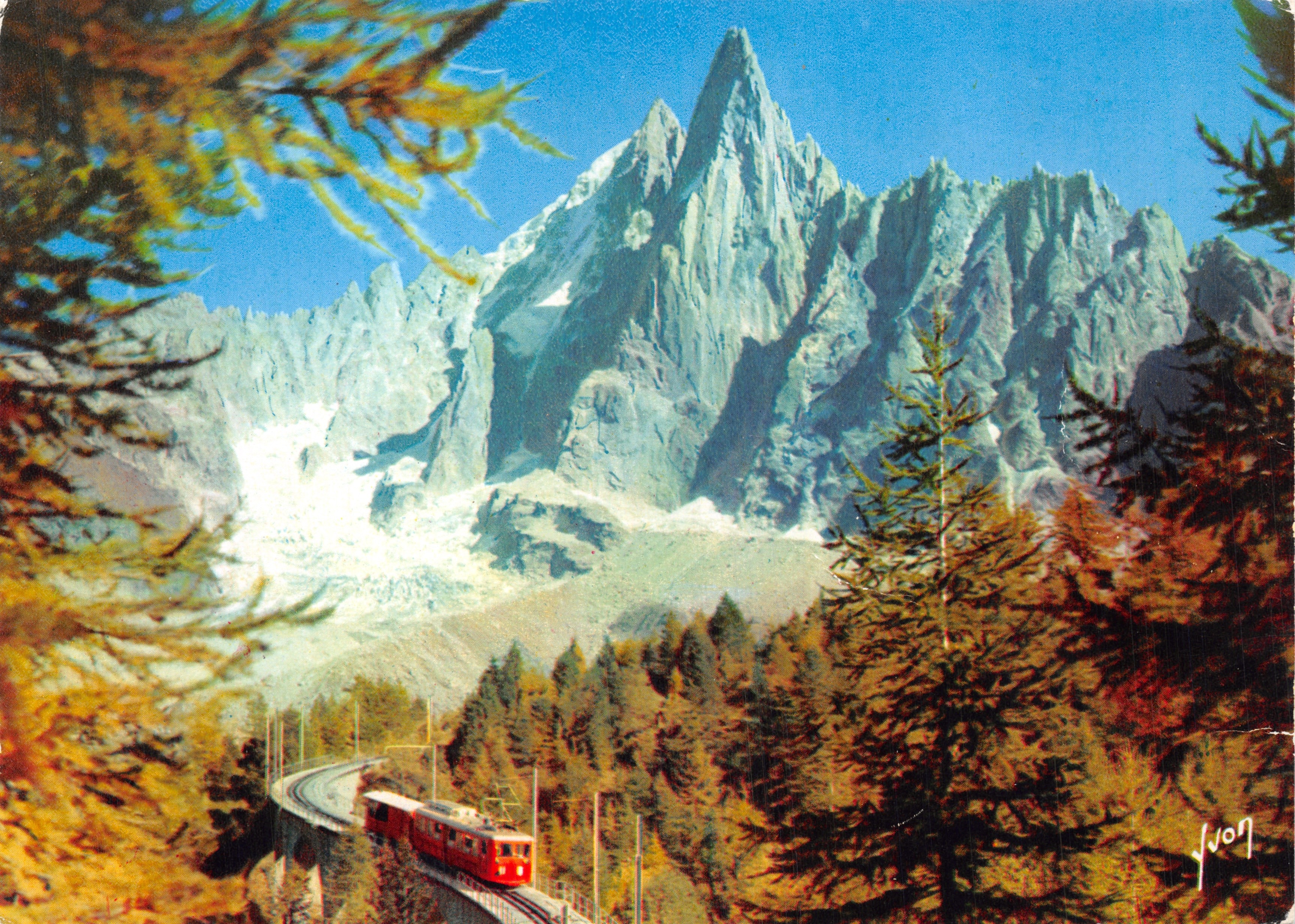 Mont Blanc — Punta del Dru (alt. 3754 m) — Éditions d'Art 'YVON', Paris