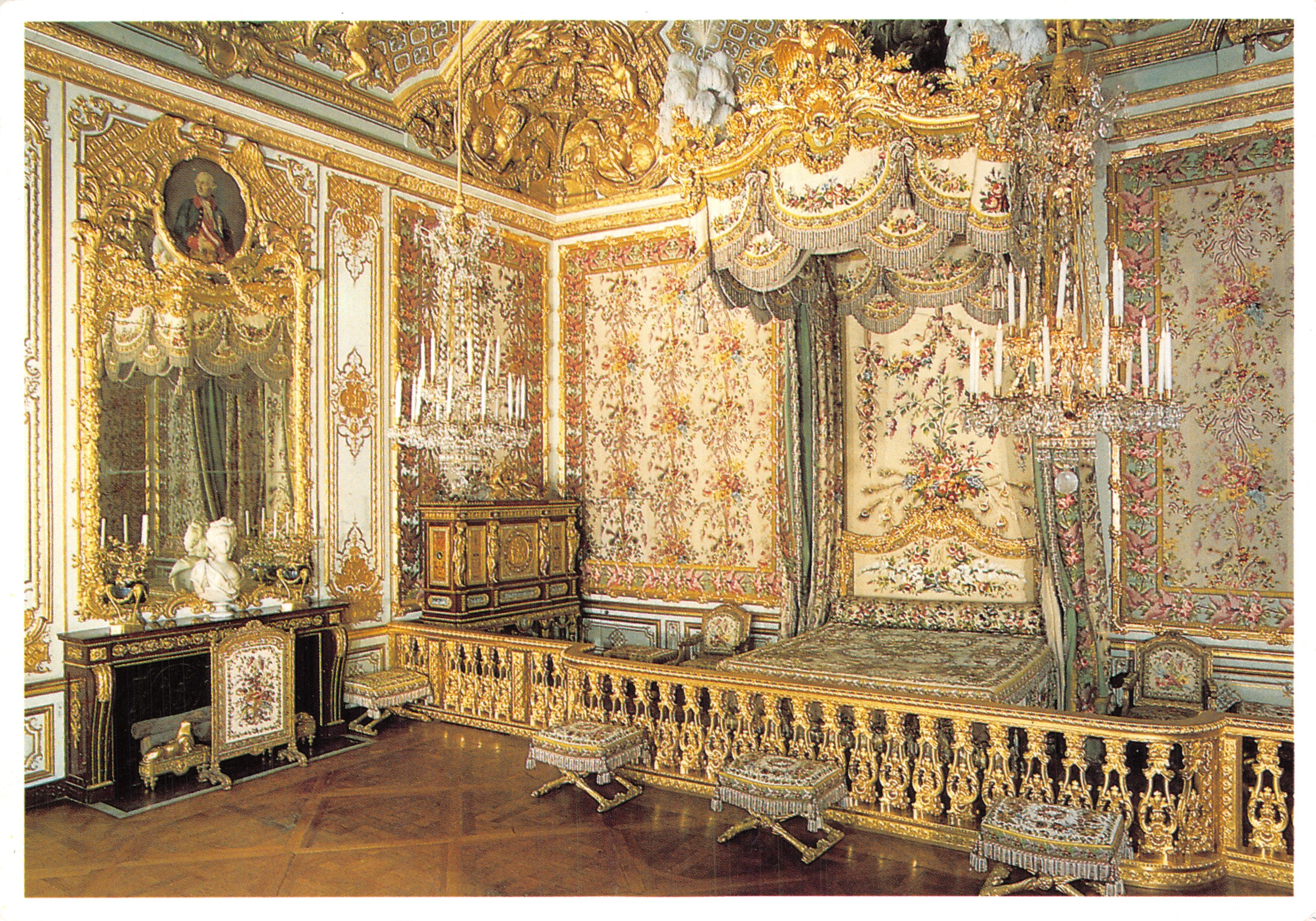 Castillo de Versalles — Grand Appartement de la Reine, La habitación de la reina Marie-Antoinette — Photo J.J. Derenne
