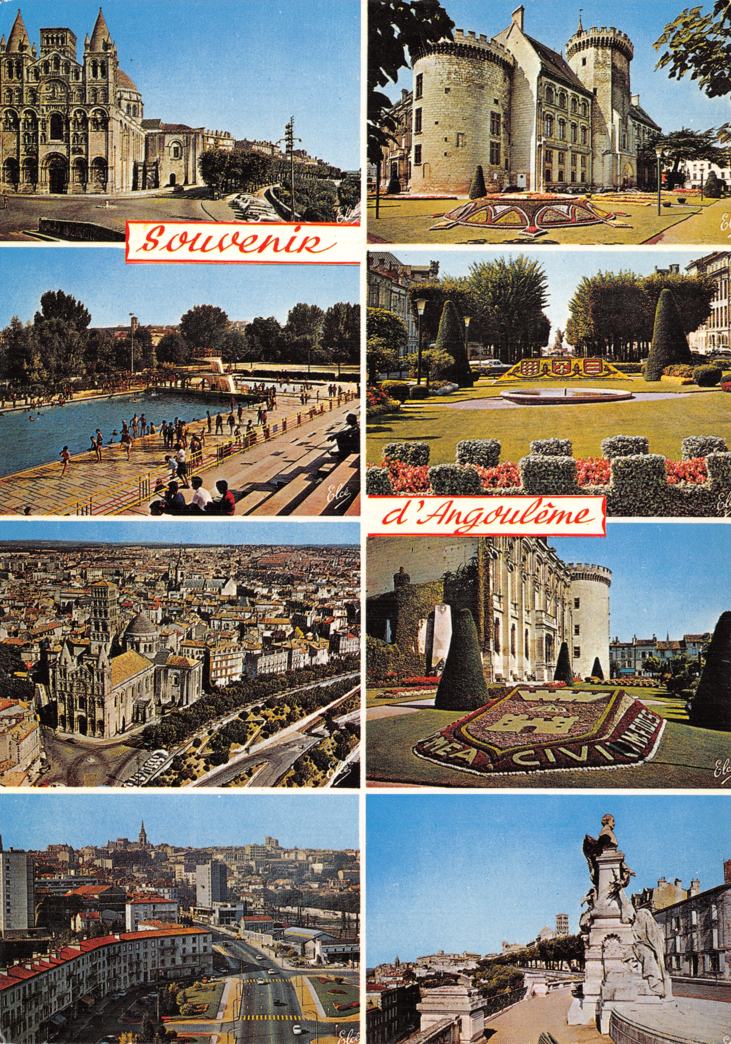 Angoulême — vista panorámica y monumentos — Editor Élécécoler