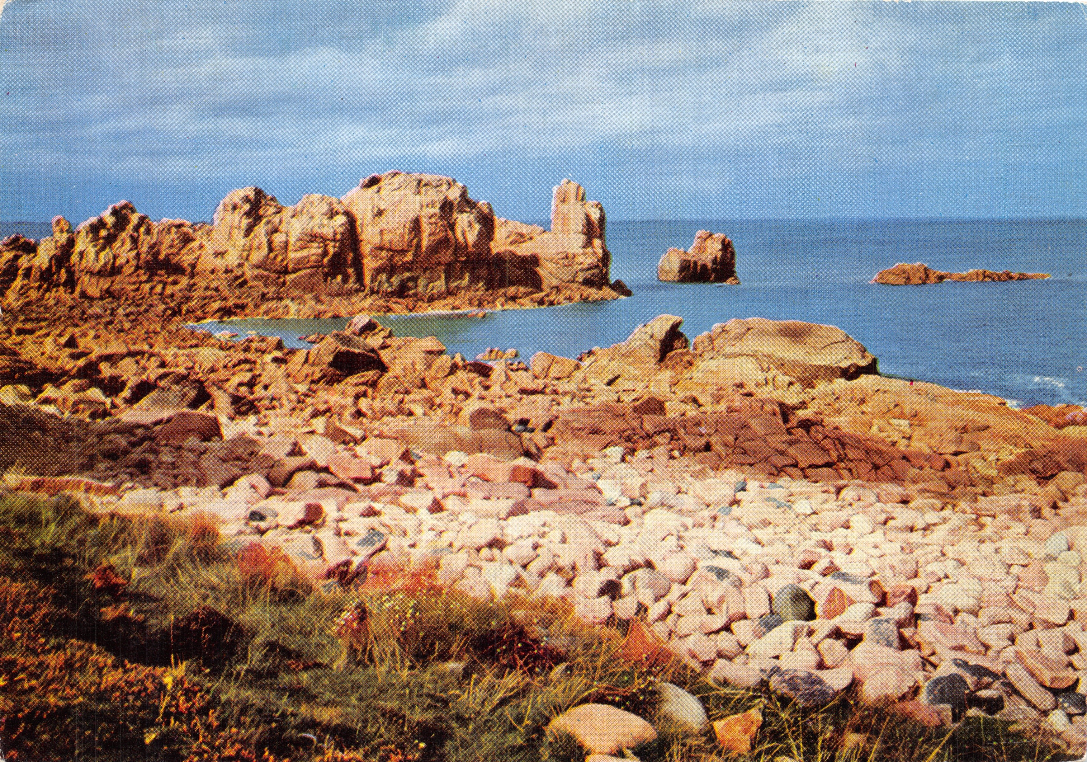 Isola di Bréhat — paesaggio costiero roccioso — Éditions Jean Brau, Paris