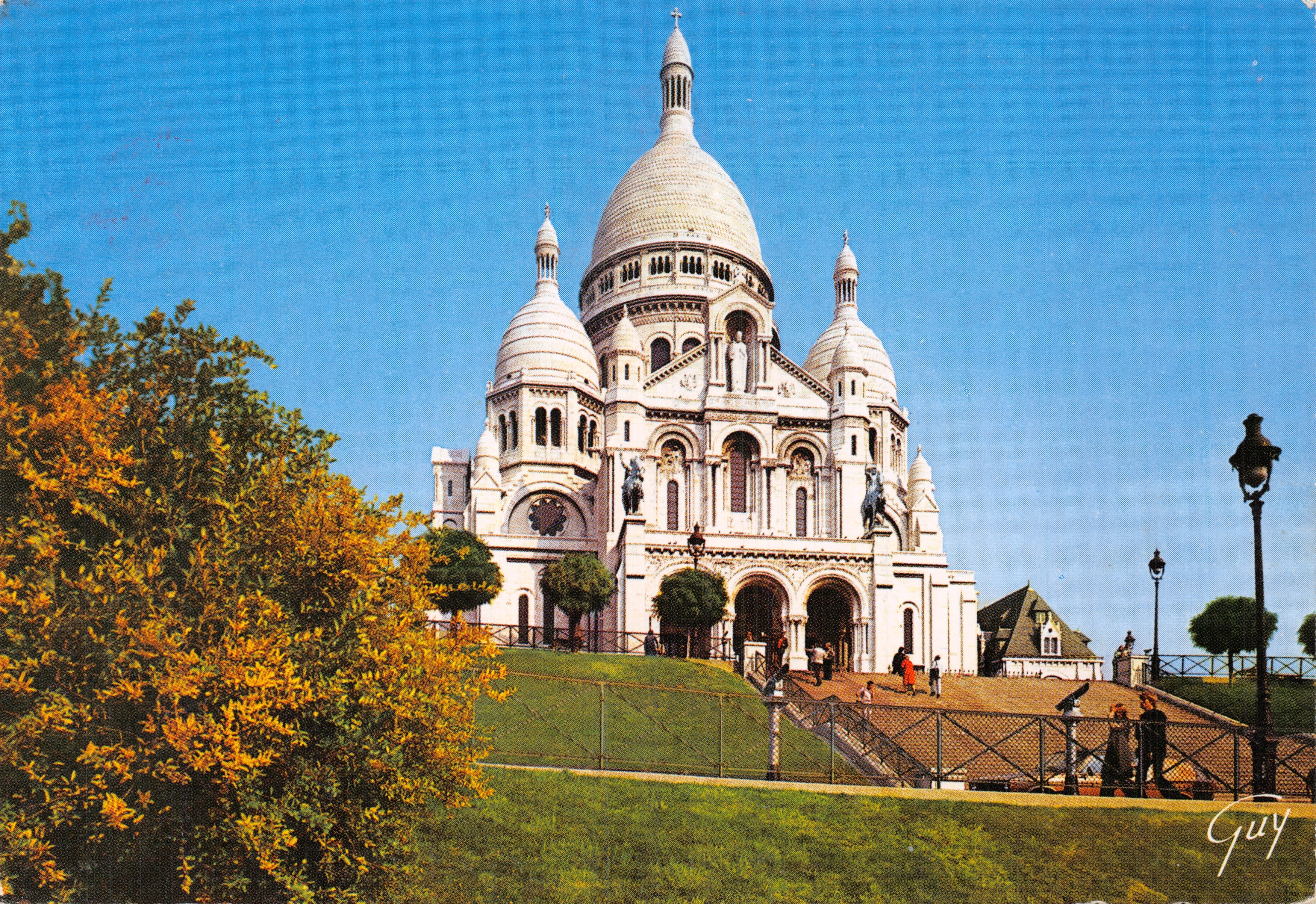 Sacré-Cœur de Montmartre — basilique (1876-1910) — Éditions GUY, Imprimé sur la carte
