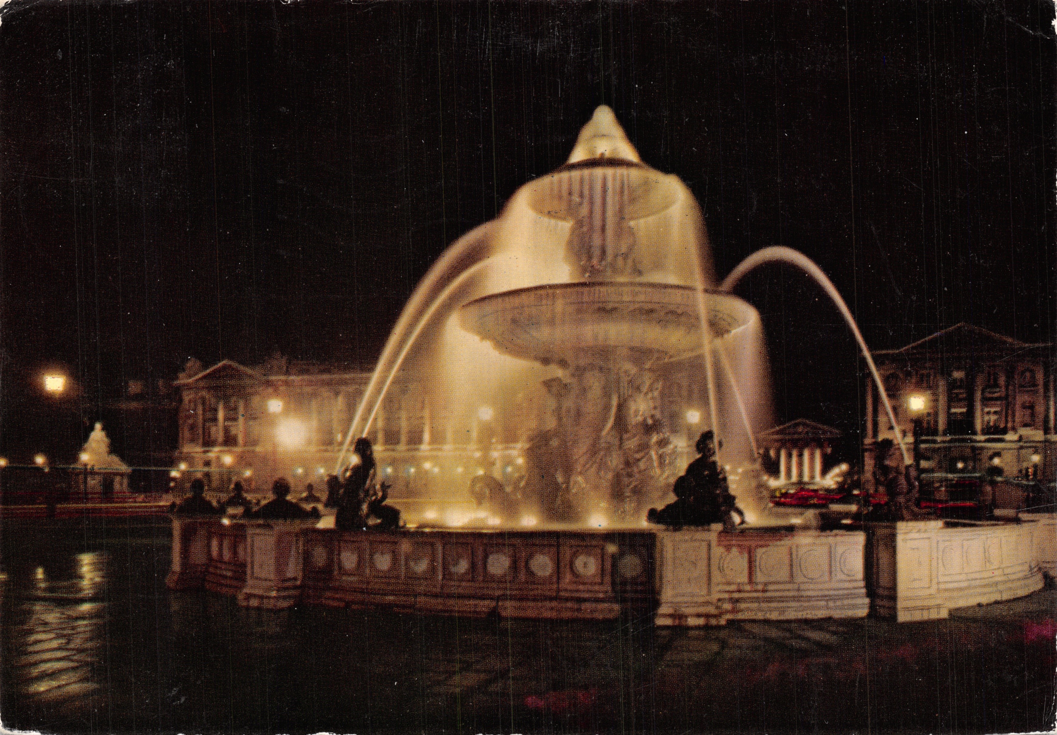 Piazza della Concorde — Fontana della Concorde illuminata — PANORAMAS, Parigi, n. 46
