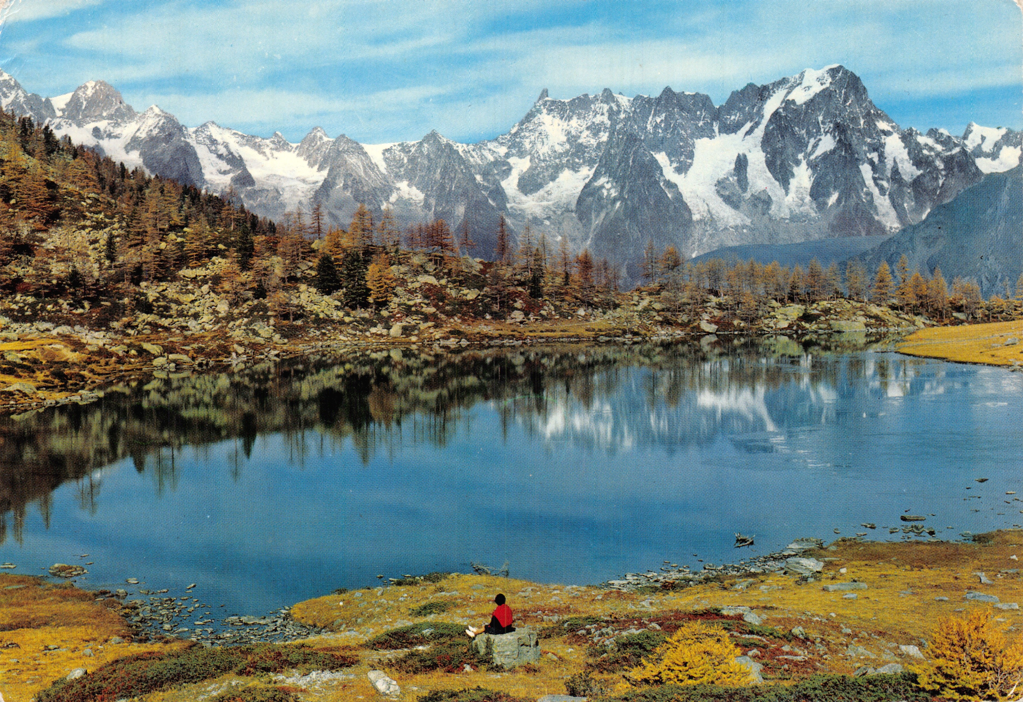 Lago d'Arpy — alpin meer omringd door sneeuwbedekte bergen — Ediz. Escl. Capurso - Quart (Aosta) n°151