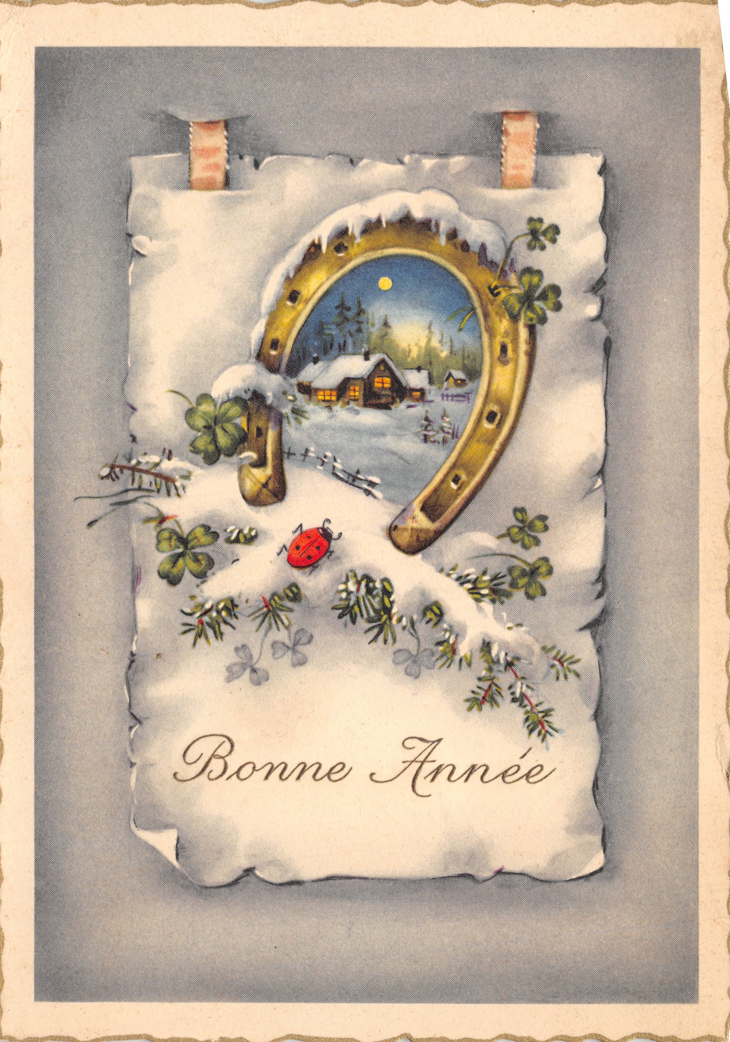 Carpeta y paisaje invernal — editor Foecke Lux, n.º 801