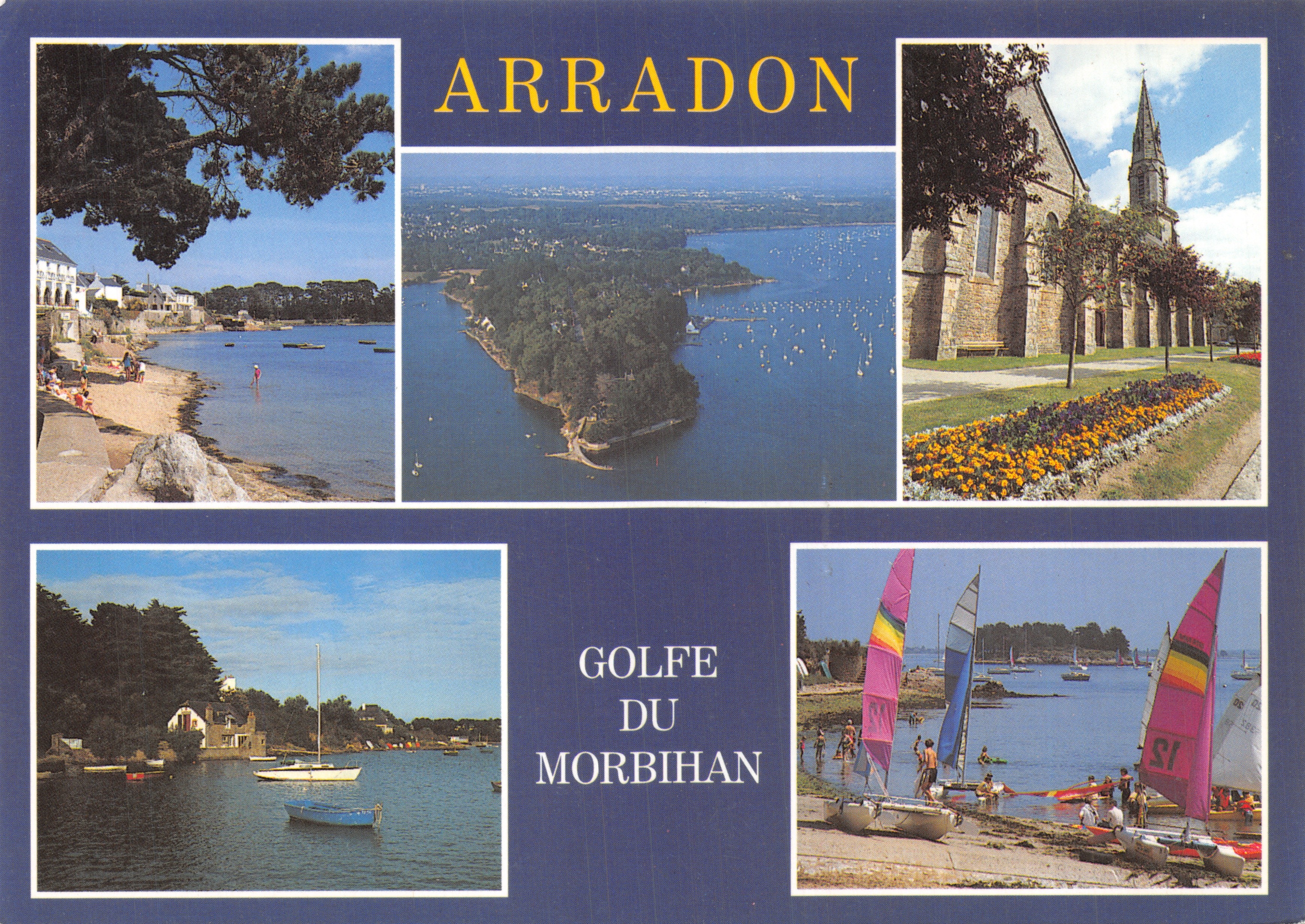 Arradon — vue panoramique et église — Éditions d'Art JACK