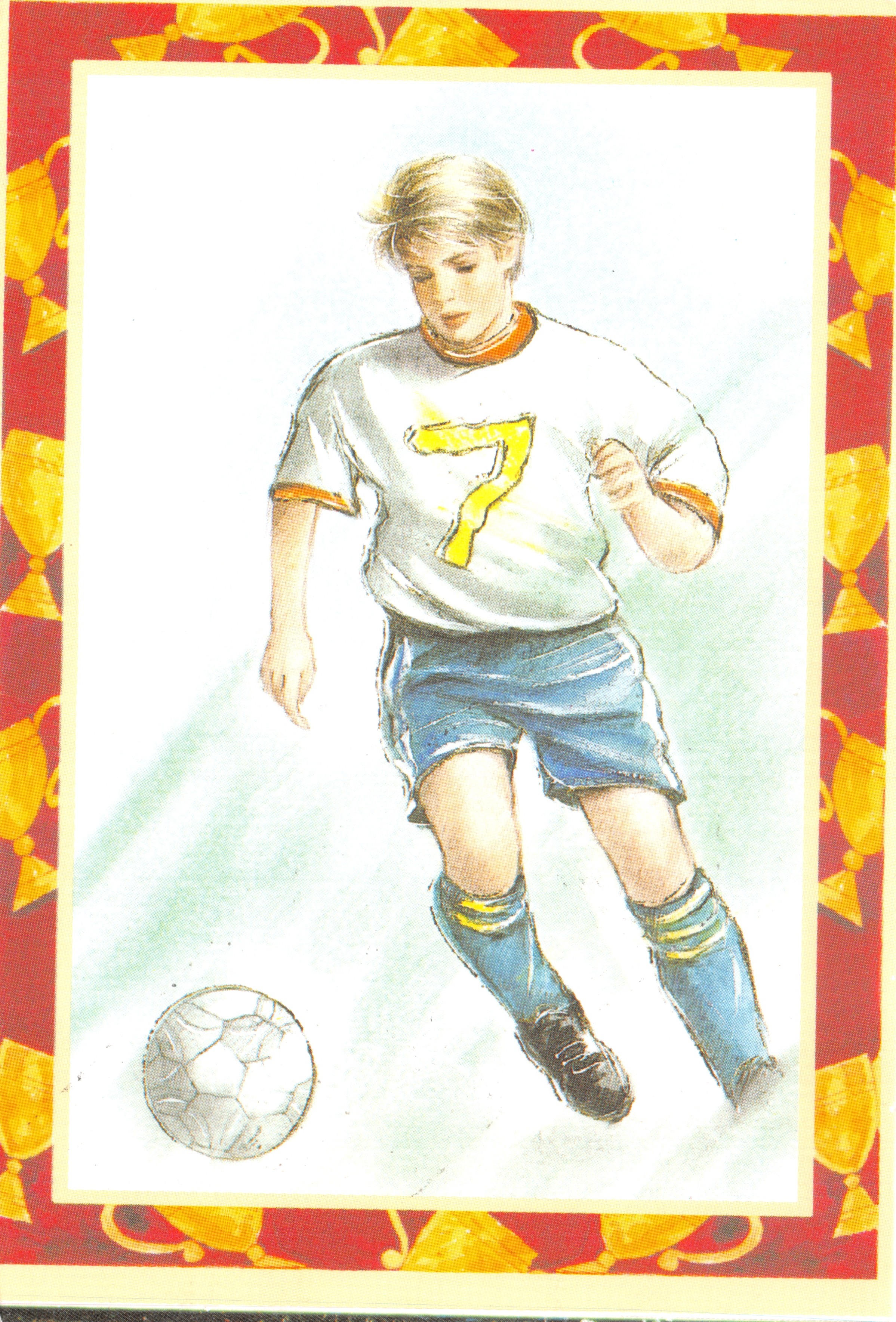Voetballer — voetballer met nummer 7 — Éditions Rhodania