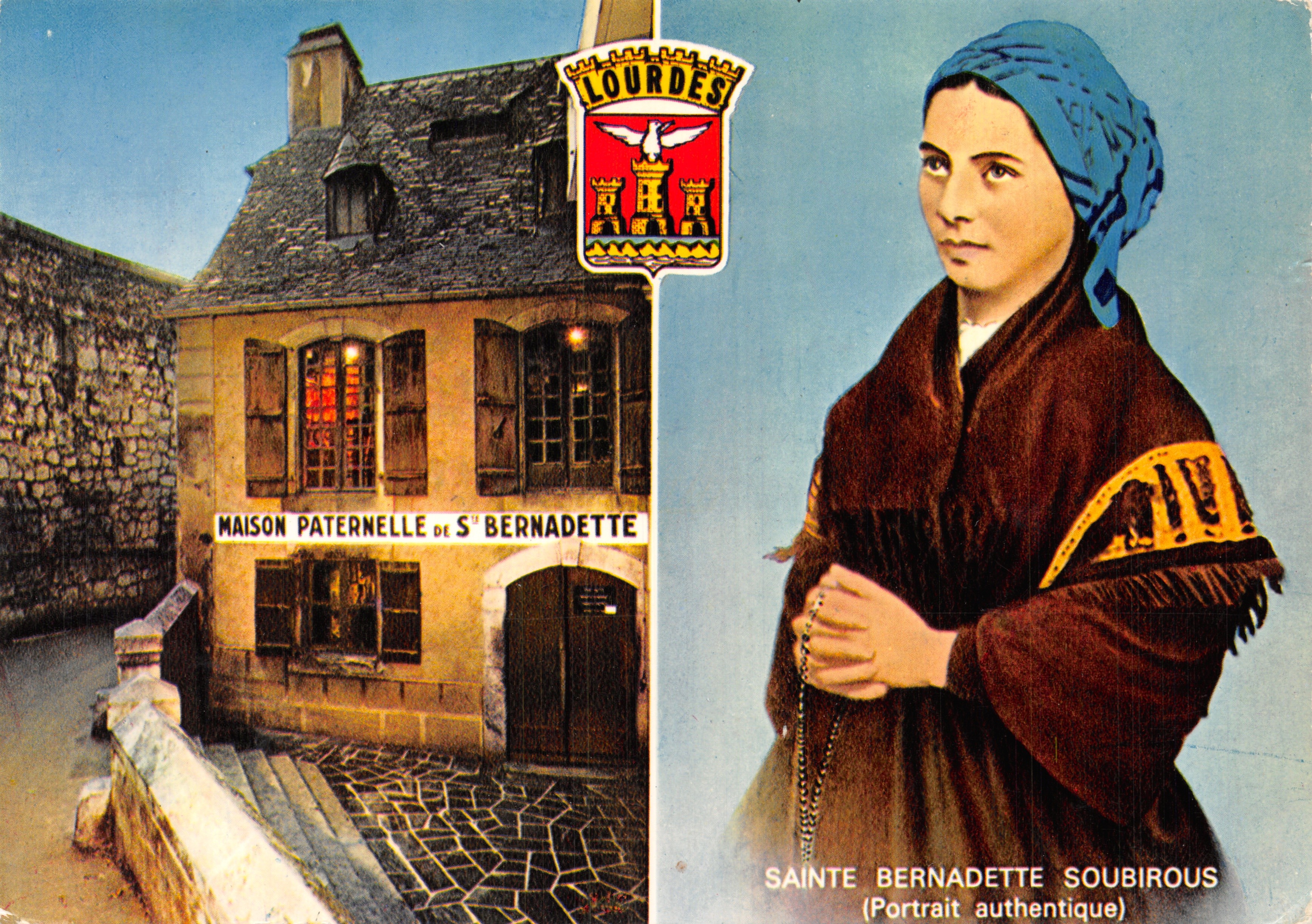Lourdes — Maison Paternelle de Sainte Bernadette et Sainte Bernadette Soubirous — Édit. A. Doucet, Lourdes