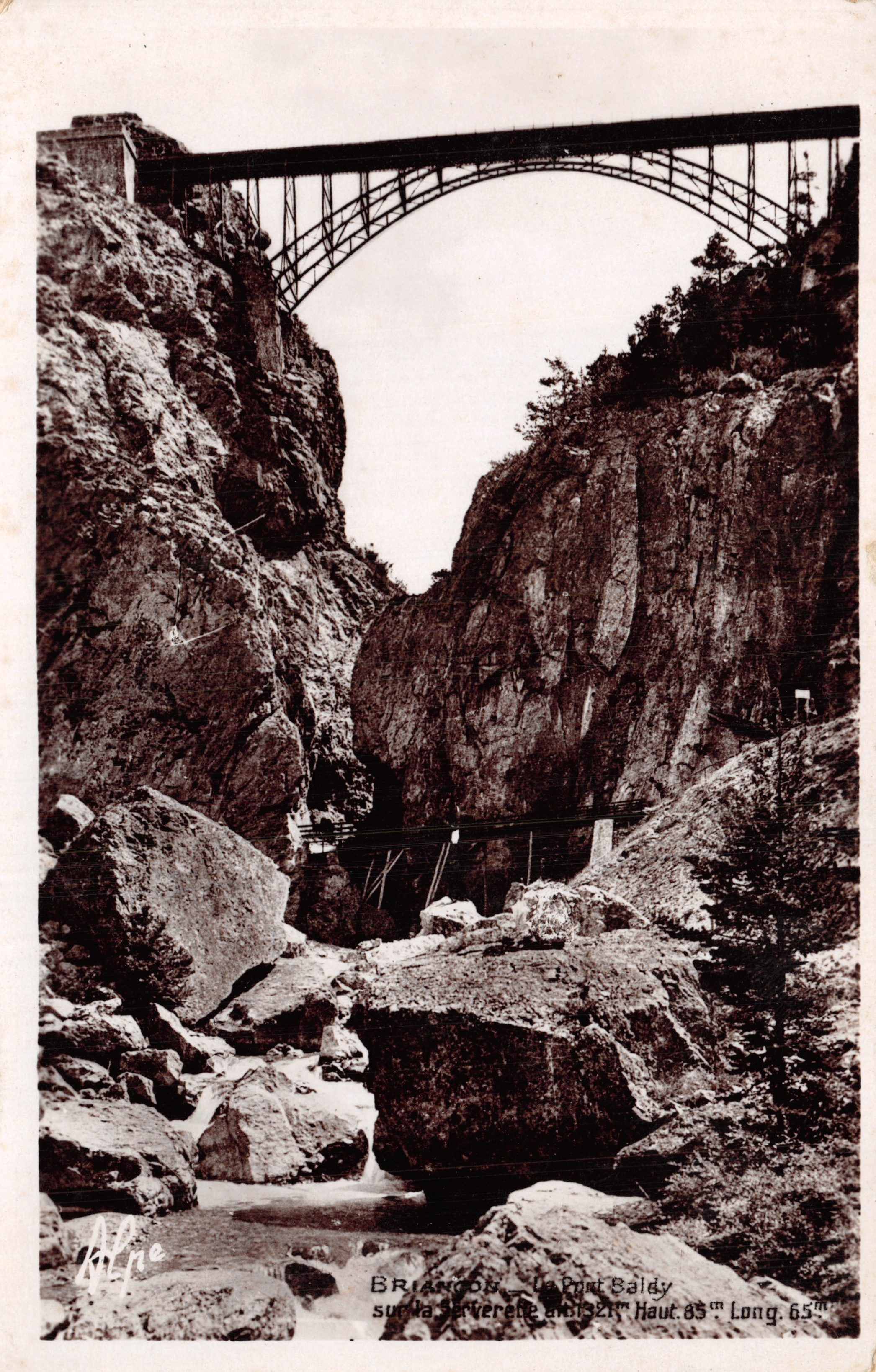 Briannançon — De Brug Baldy over de Serverette — uitgever Art Jourdan Librairie Alpine