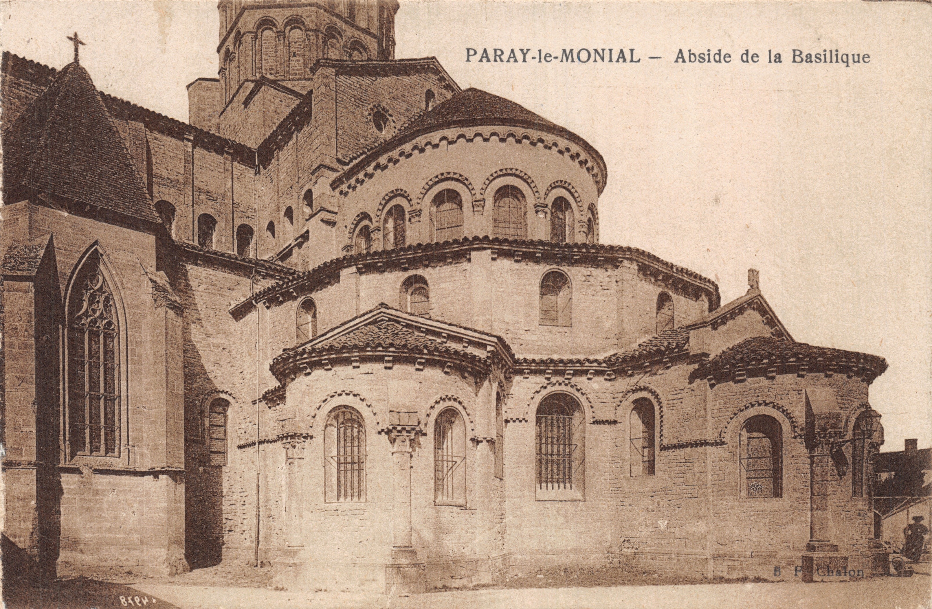 Paray-le-Monial — Apside de la Basílica — editor B. F. Chaton