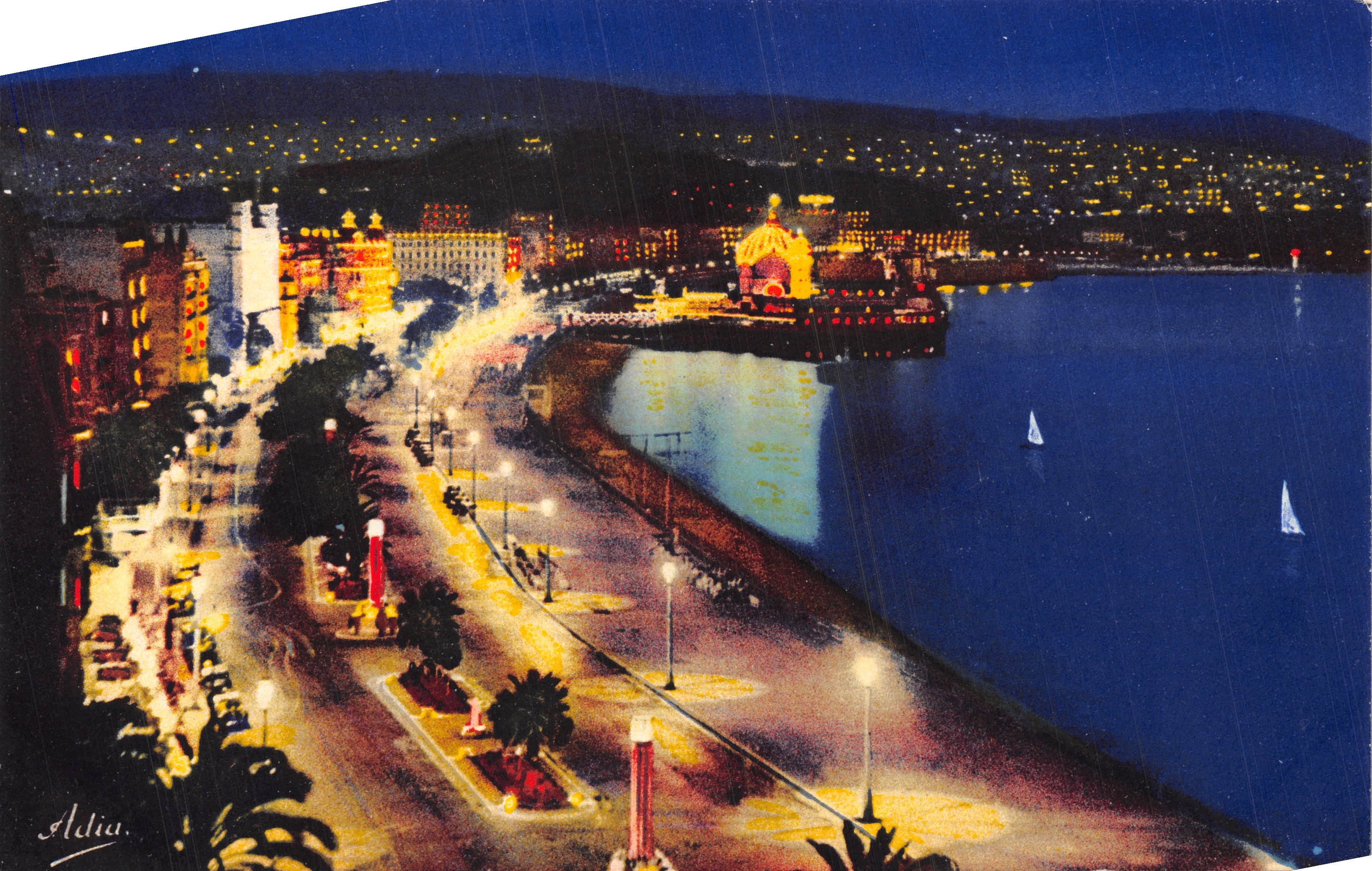 Nice — La Promenade des Anglais la nuit — ADIA 446