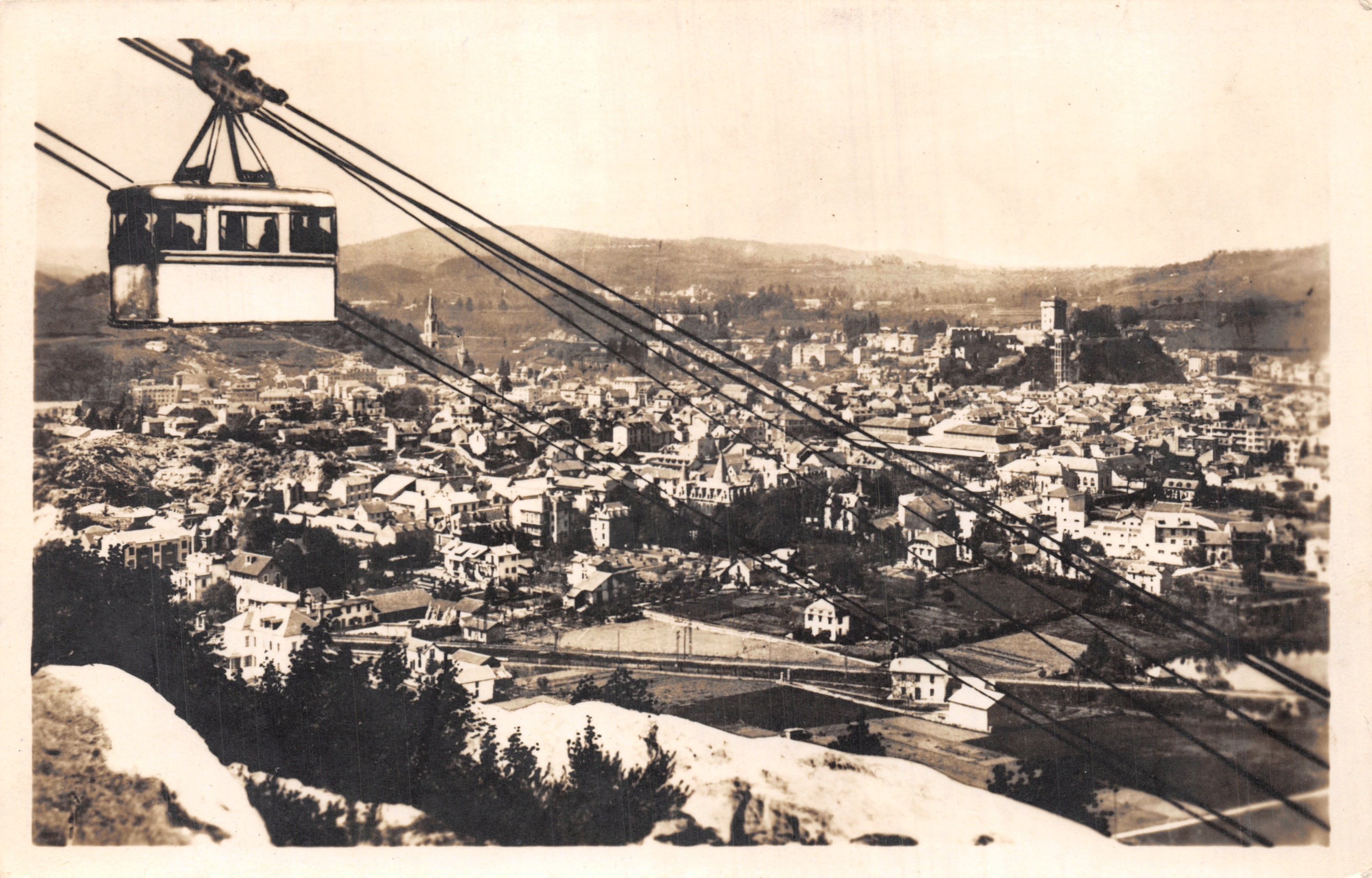 Lourdes — Panorama depuis le téléphérique — éditeur Lourdes Téléphérique, n° 347