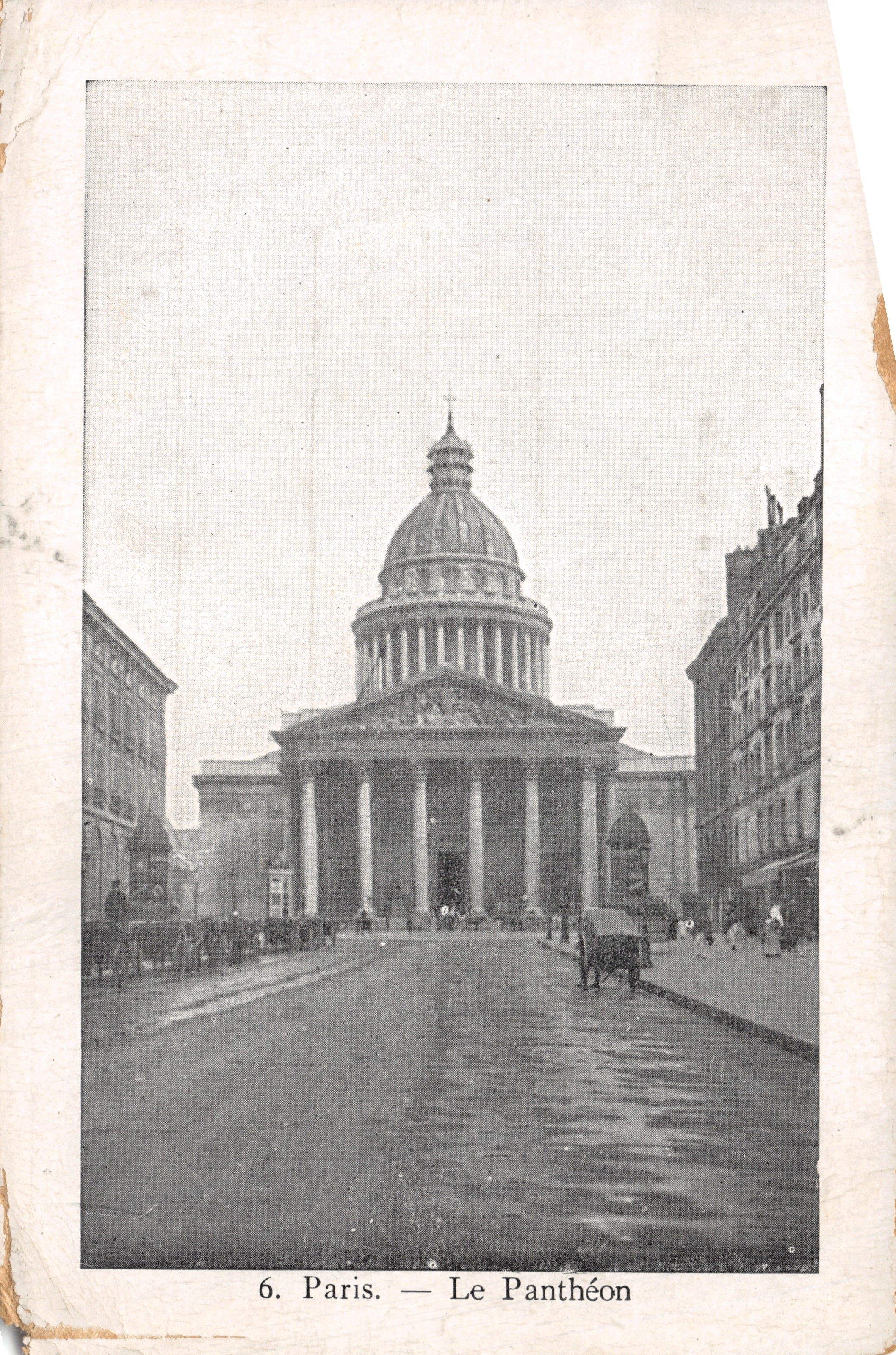 Paryż — Panthéon — druk na karcie, nr 6