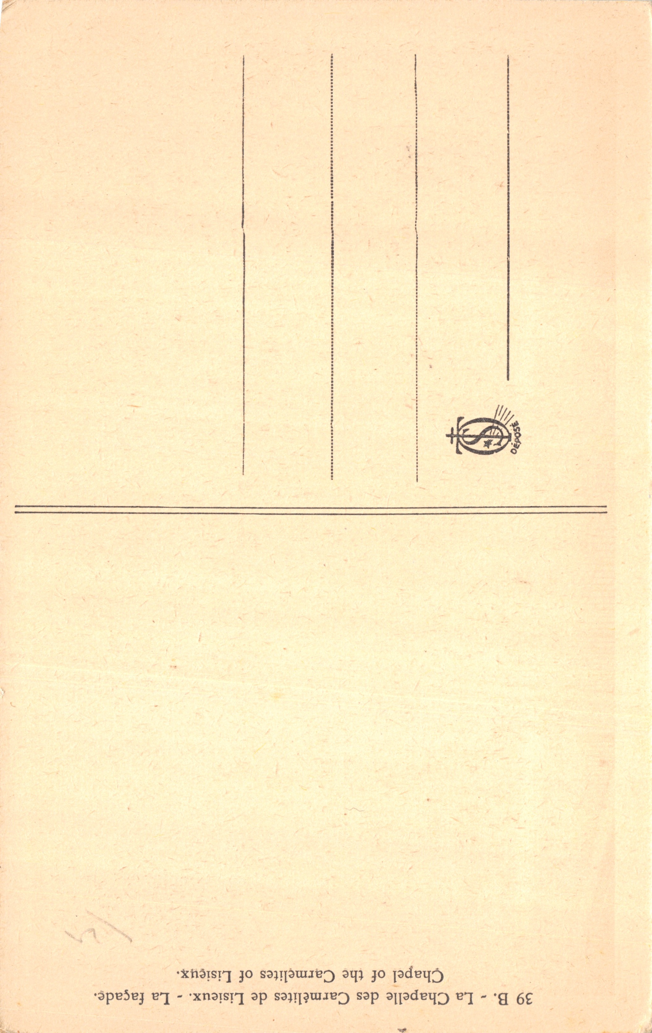 Chiesa dei Carmelitani di Lisieux — Facciata — editore Béchard — Verso
