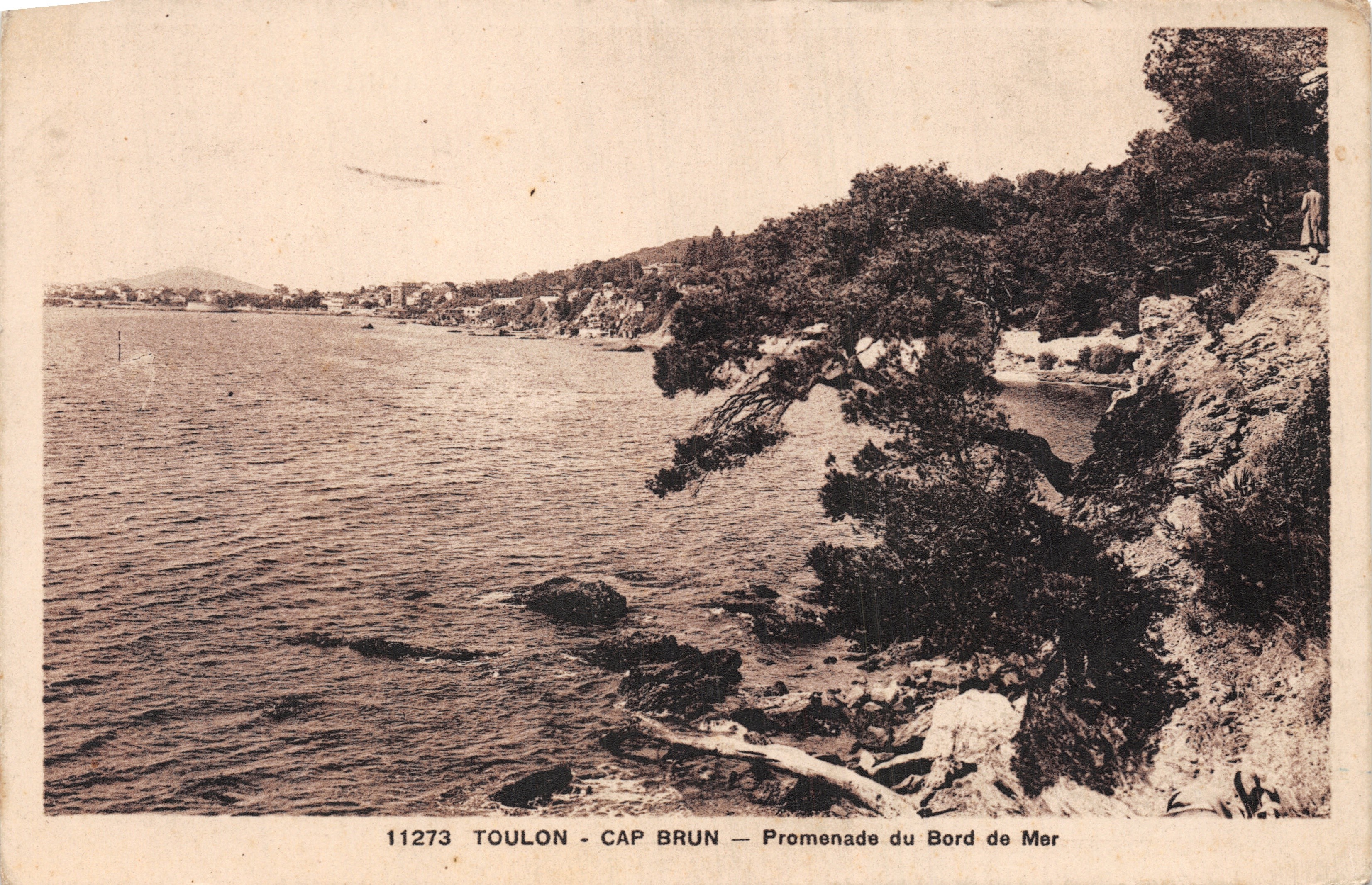 Toulon - Cap Brun — Promenade aan de Kust — uitgever ADIA IMP. — N° 11273