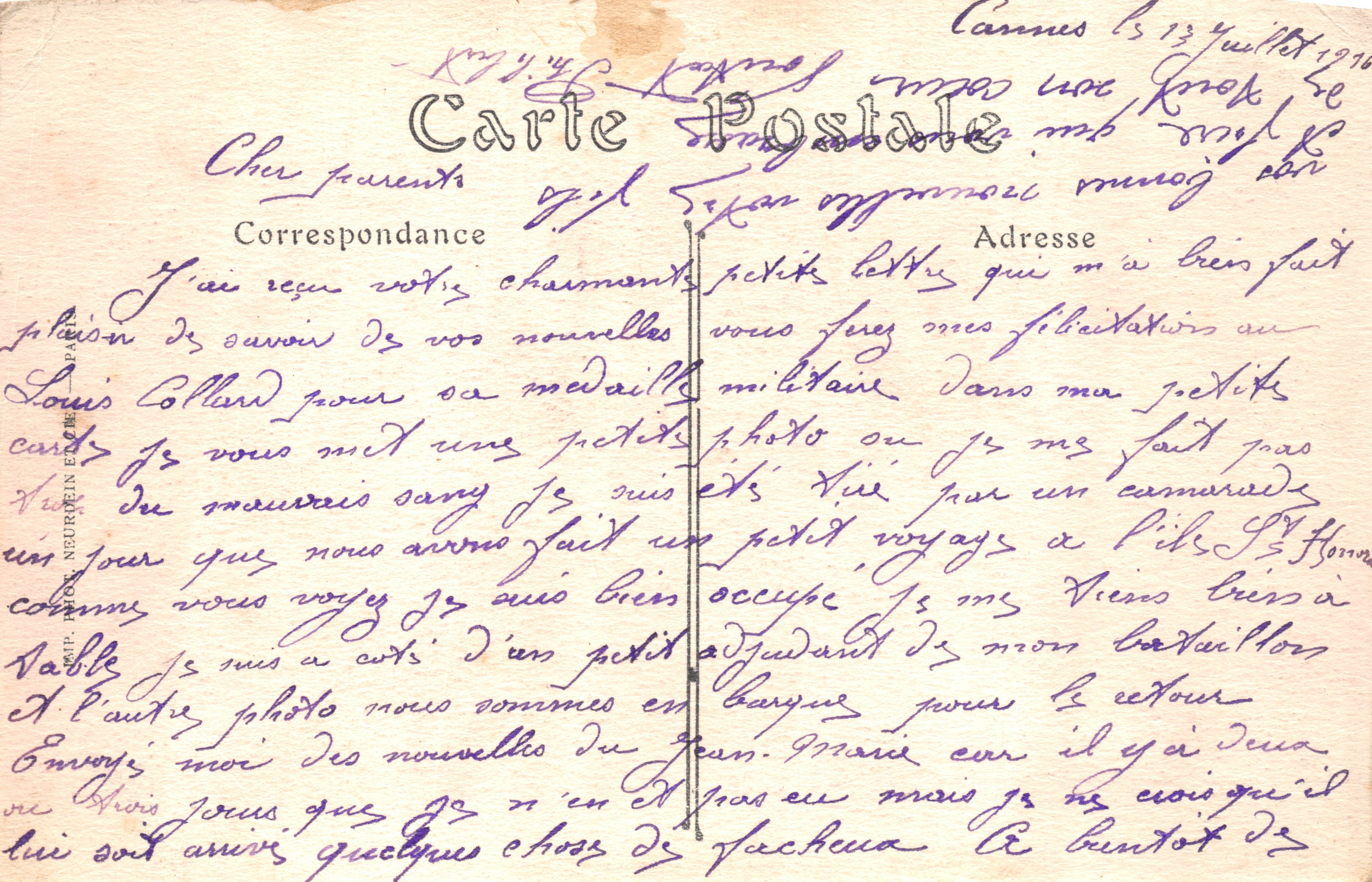 CANNES (Alpes-Maritimes) — Vista generale presa dalla Pointe de la Croisette — ND. Phot. — N. 118 — Verso