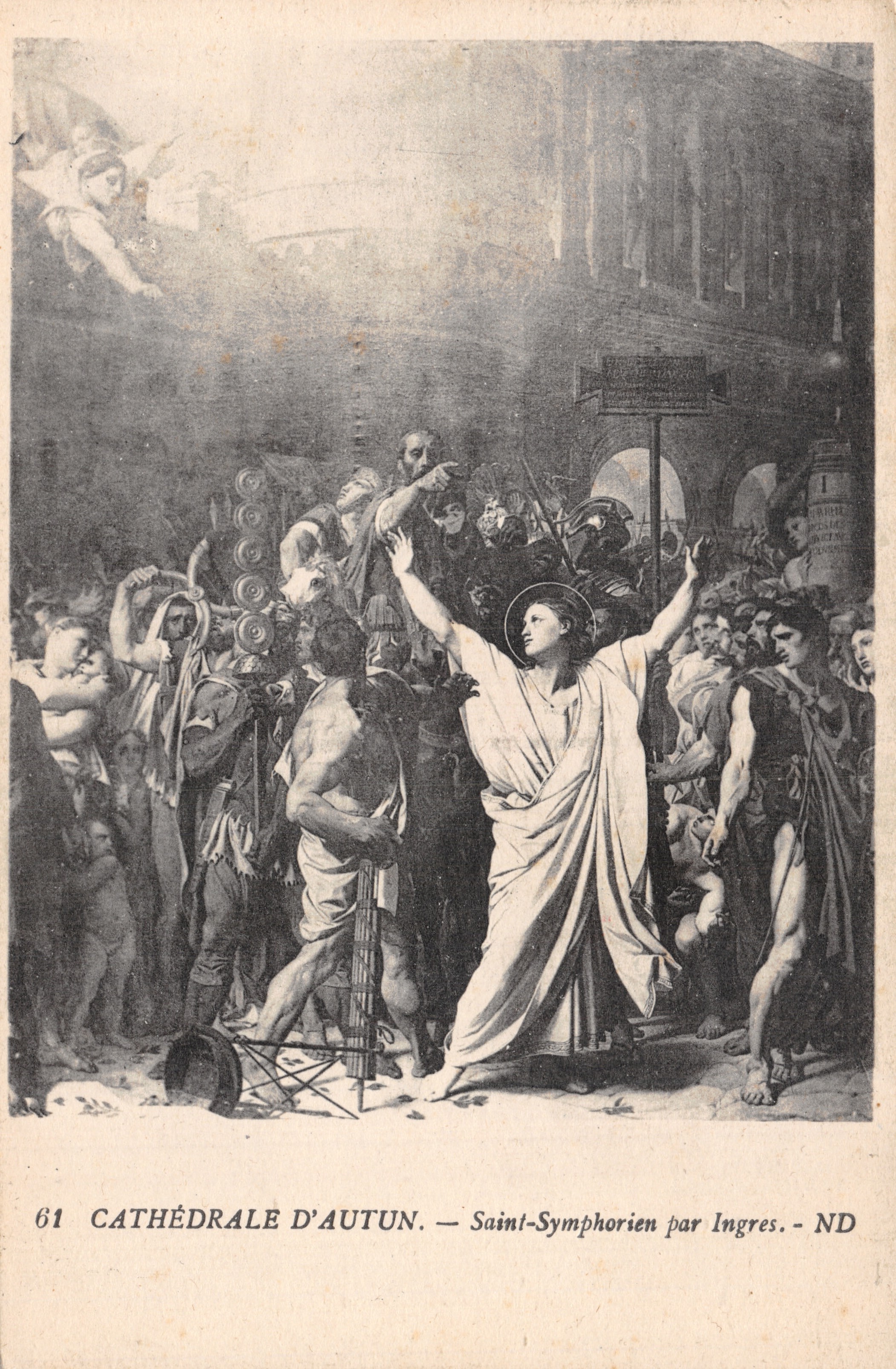 Cathédrale d'Autun — Saint-Symphorien par Ingres — éditeur ND, n° 61