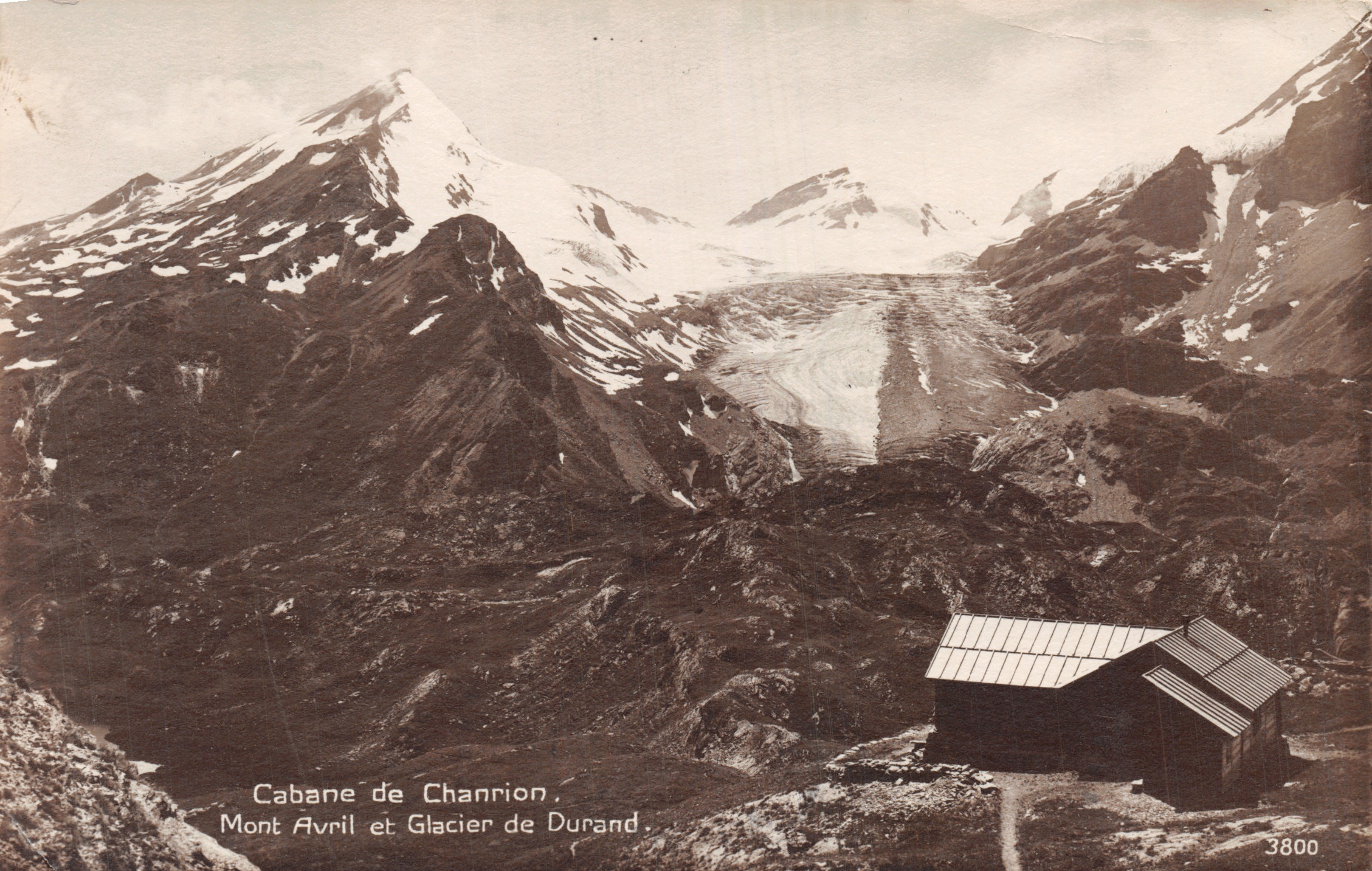 Cabane de Chanrion — Mont Avril et Glacier de Durand — édition Imprime