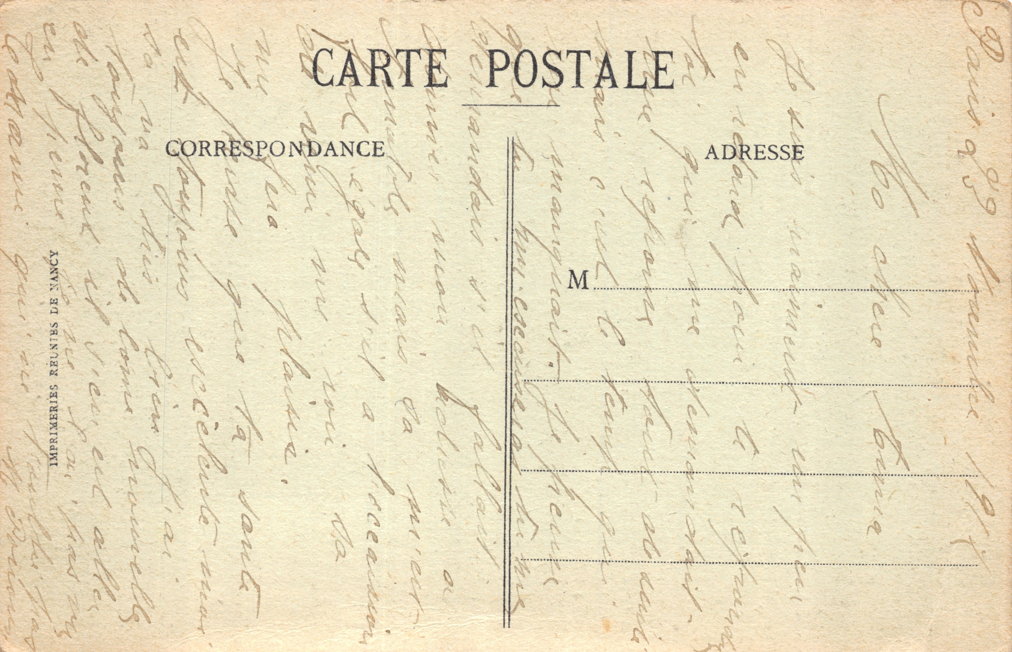Paris — Le Boulevard de la Madeleine — Imprimeries Réunies de Nancy, n°62 — Achterkant