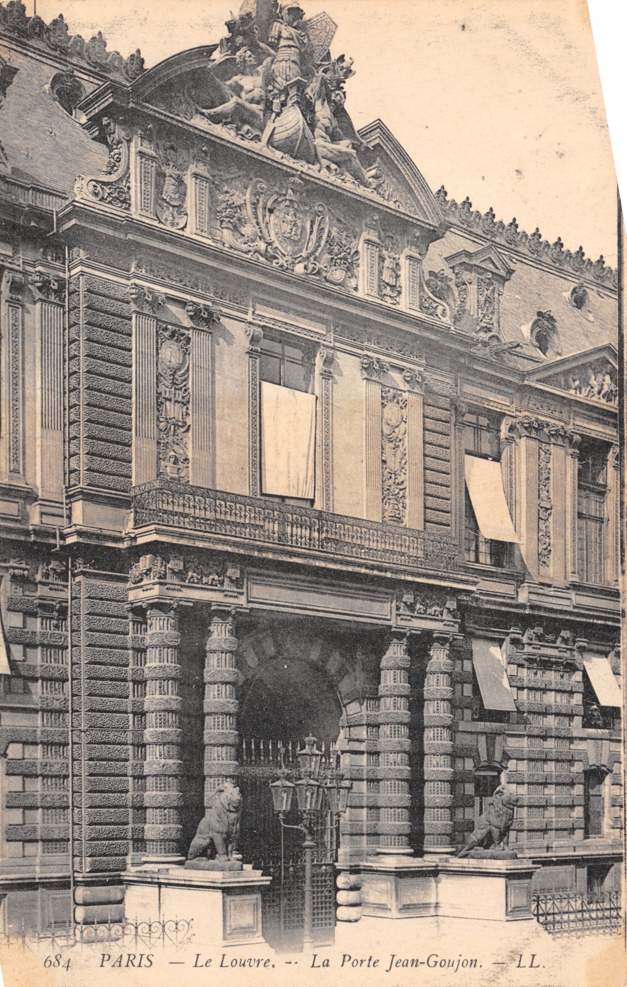 París — El Louvre — La Puerta Jean-Goujon — editor LL, n.º 684