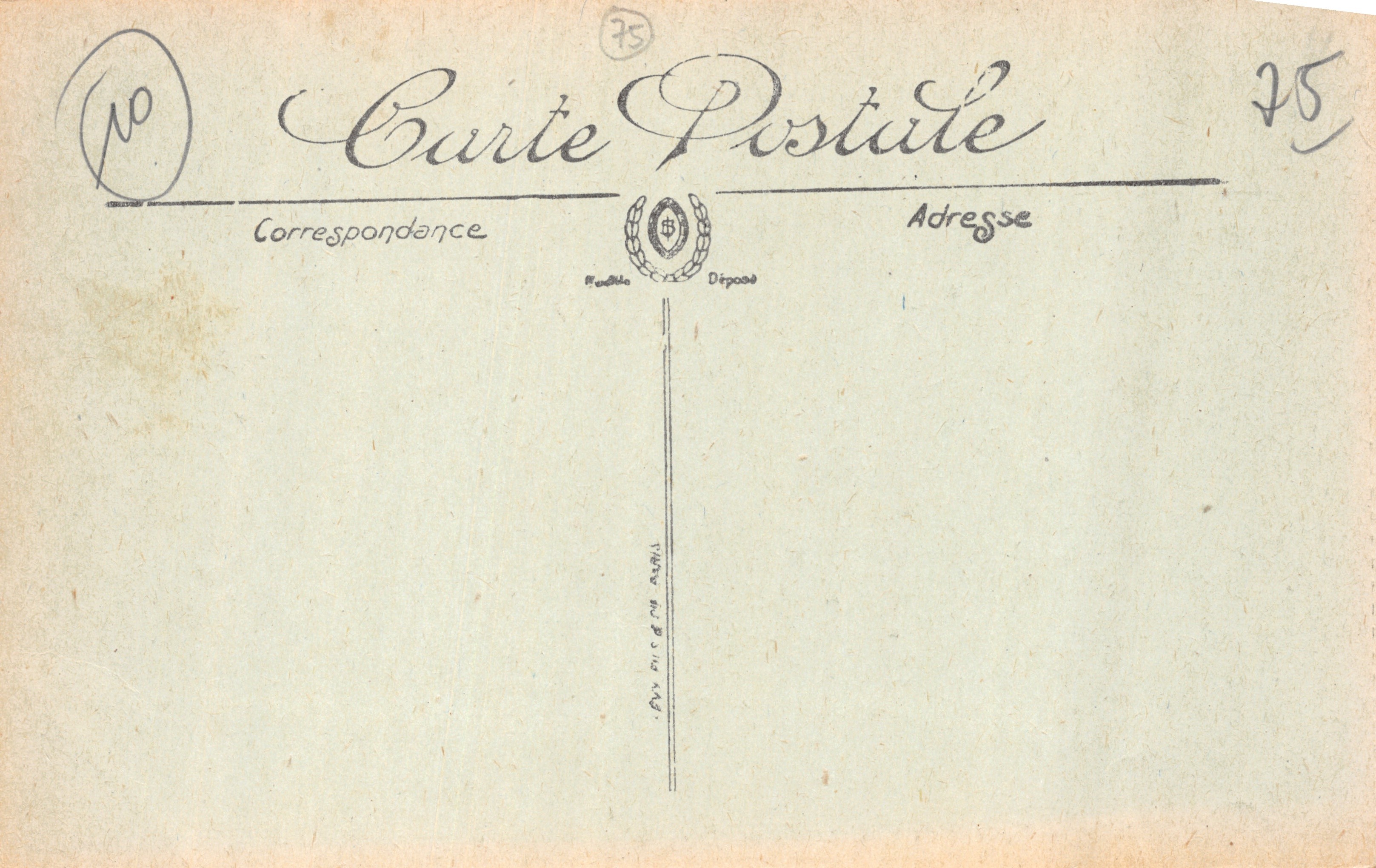 Paris — Caserne du Château d'Eau et la Statue de la République — LL. — n°833 — Achterkant